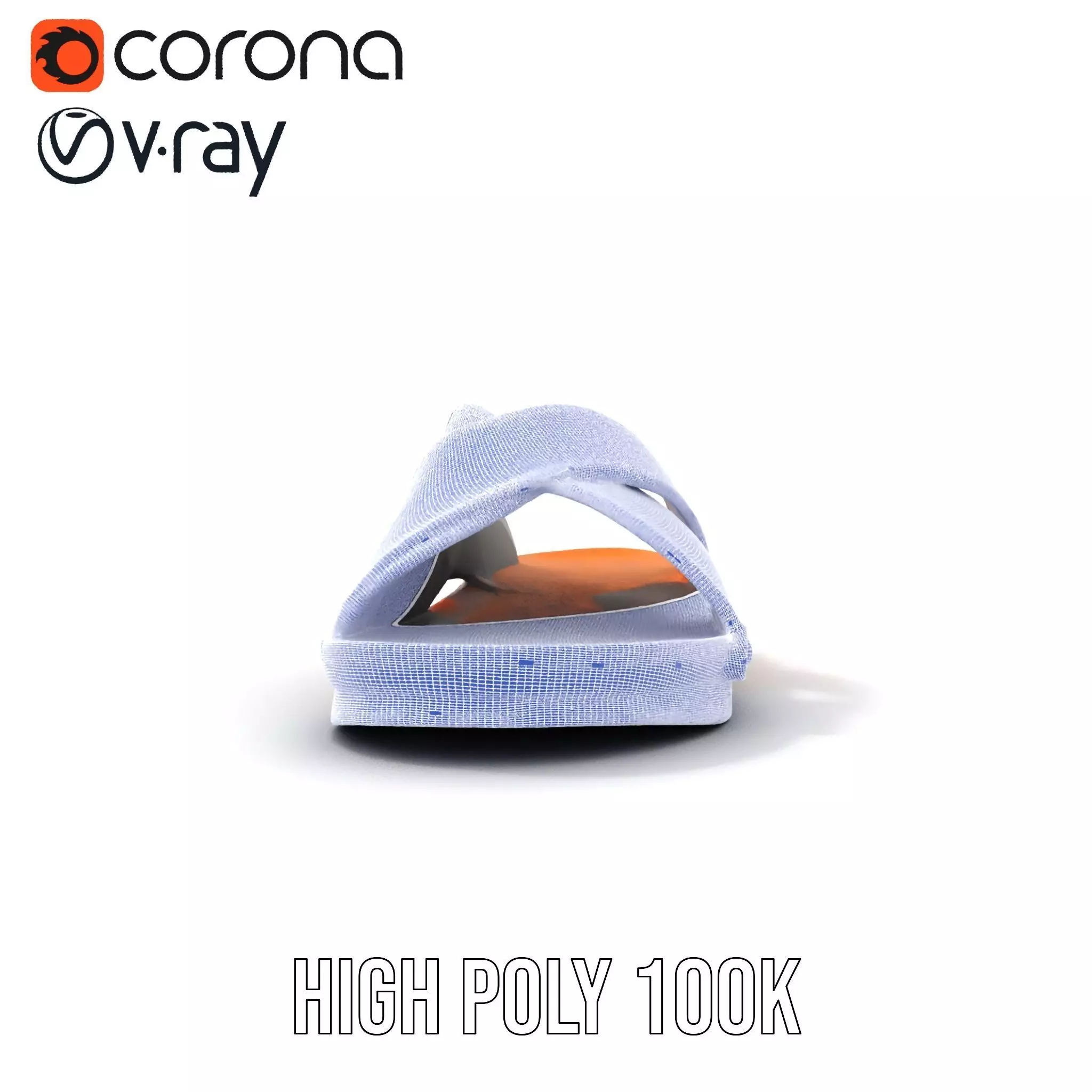 Gray Sandal model pack Low-poly 3D model_34