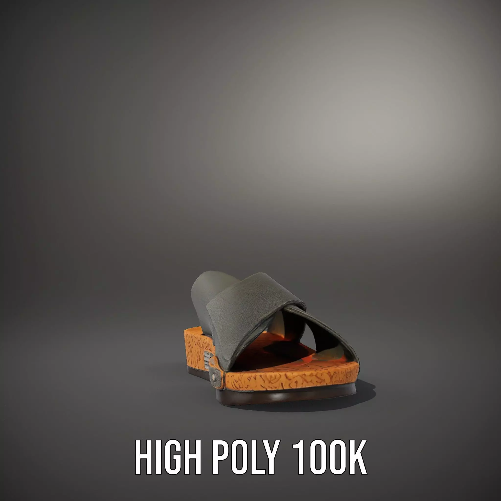 Gray Sandal model pack Low-poly 3D model_8