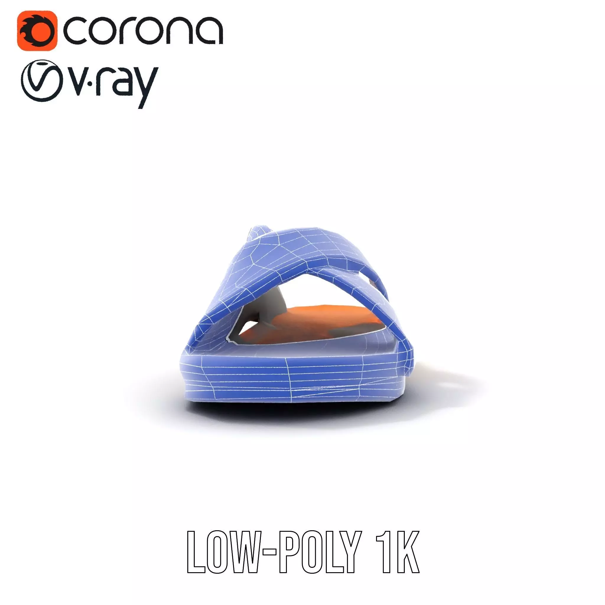 Gray Sandal model pack Low-poly 3D model_22