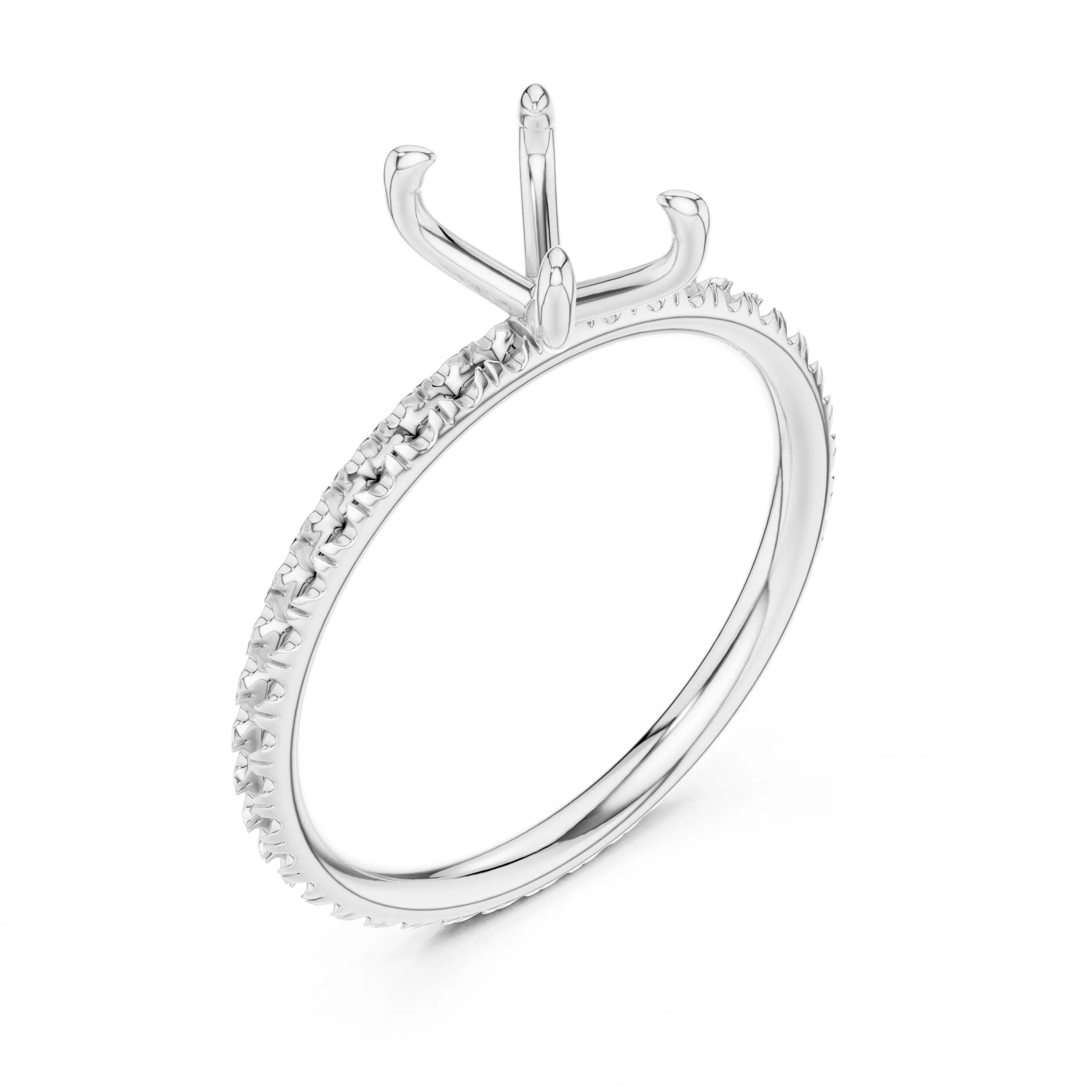 1CT Radiant Cut Dainty Diamond Engagement Ring 3DM STL Video 3D print model_10