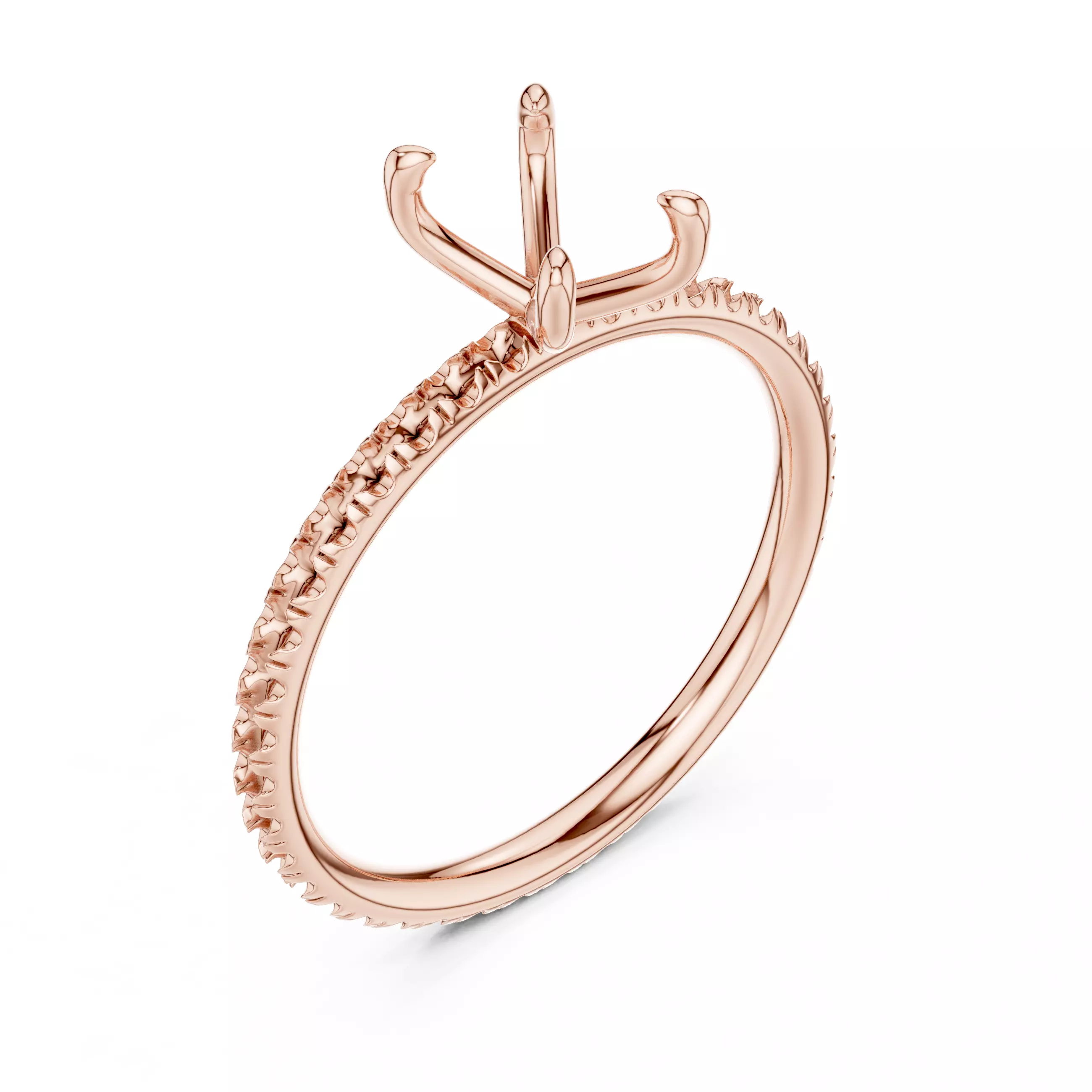 1CT Radiant Cut Dainty Diamond Engagement Ring 3DM STL Video 3D print model_4