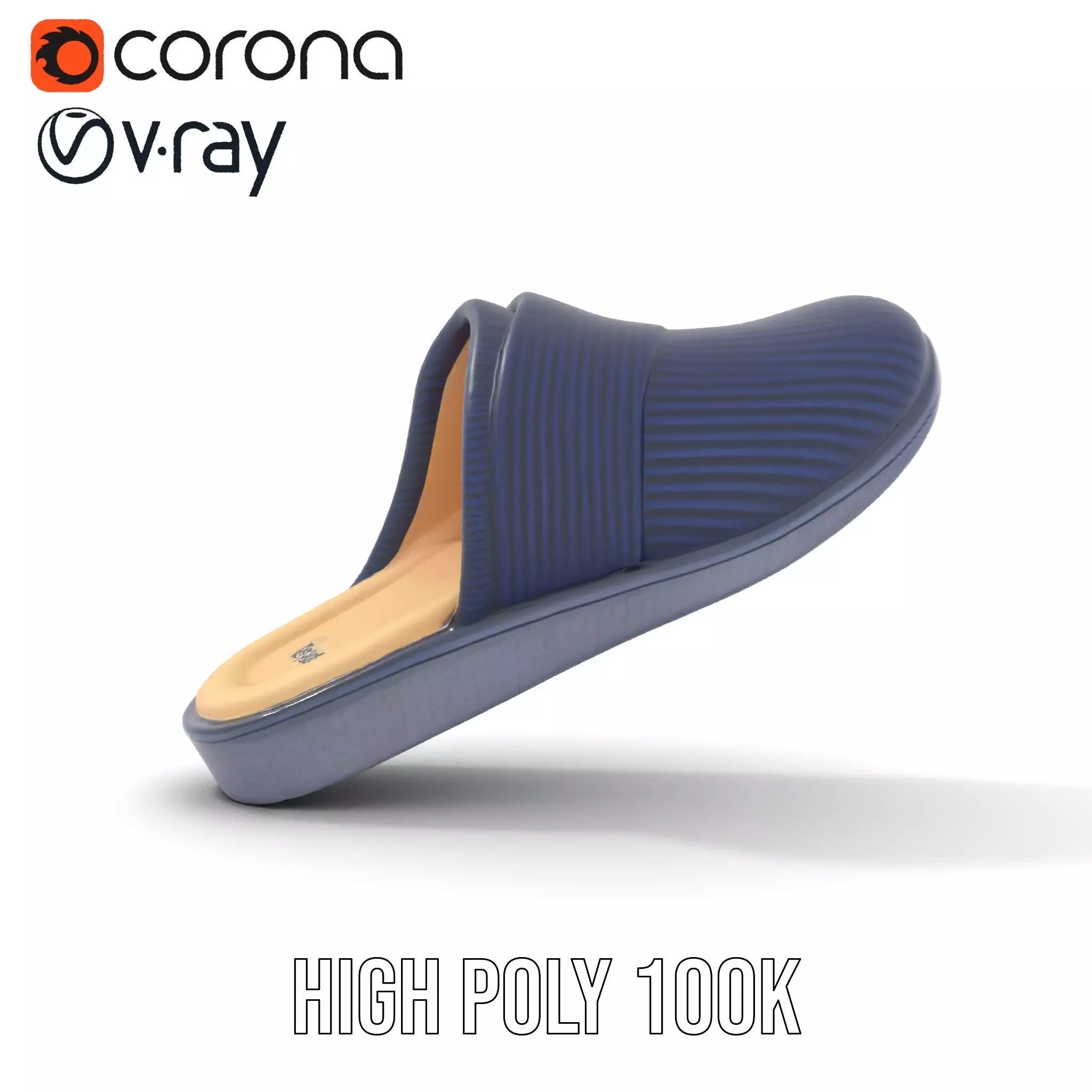 Navy Slipper Comfort model pack Low-poly 3D model_21