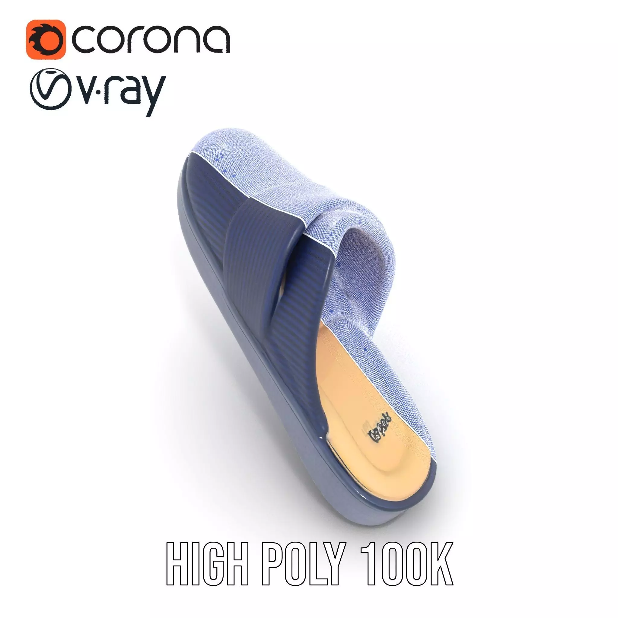 Navy Slipper Comfort model pack Low-poly 3D model_34