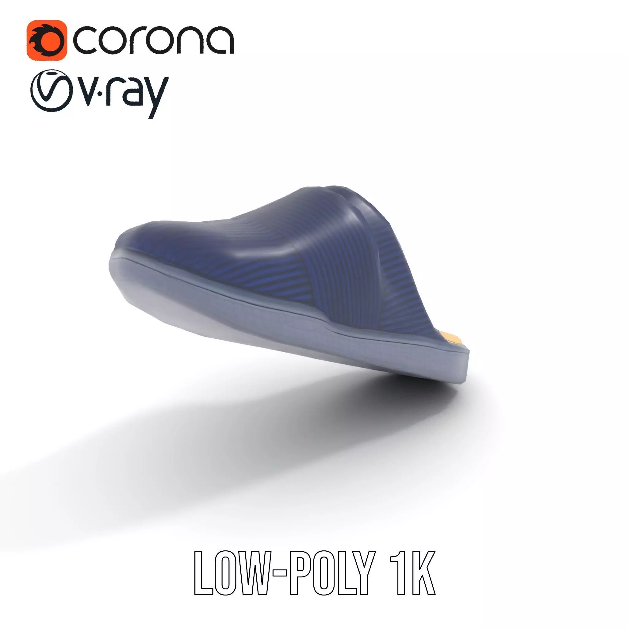 Navy Slipper Comfort model pack Low-poly 3D model_7