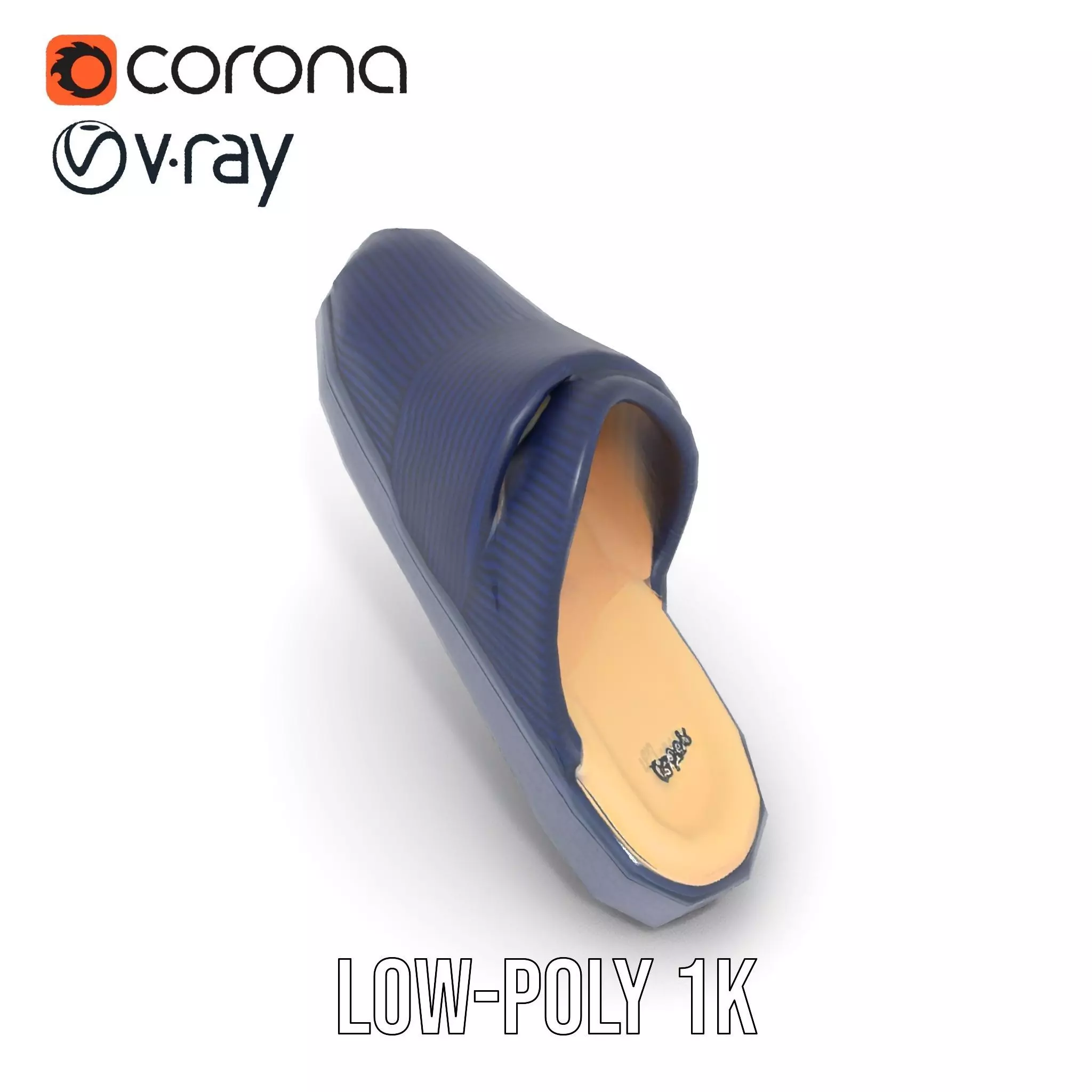 Navy Slipper Comfort model pack Low-poly 3D model_14