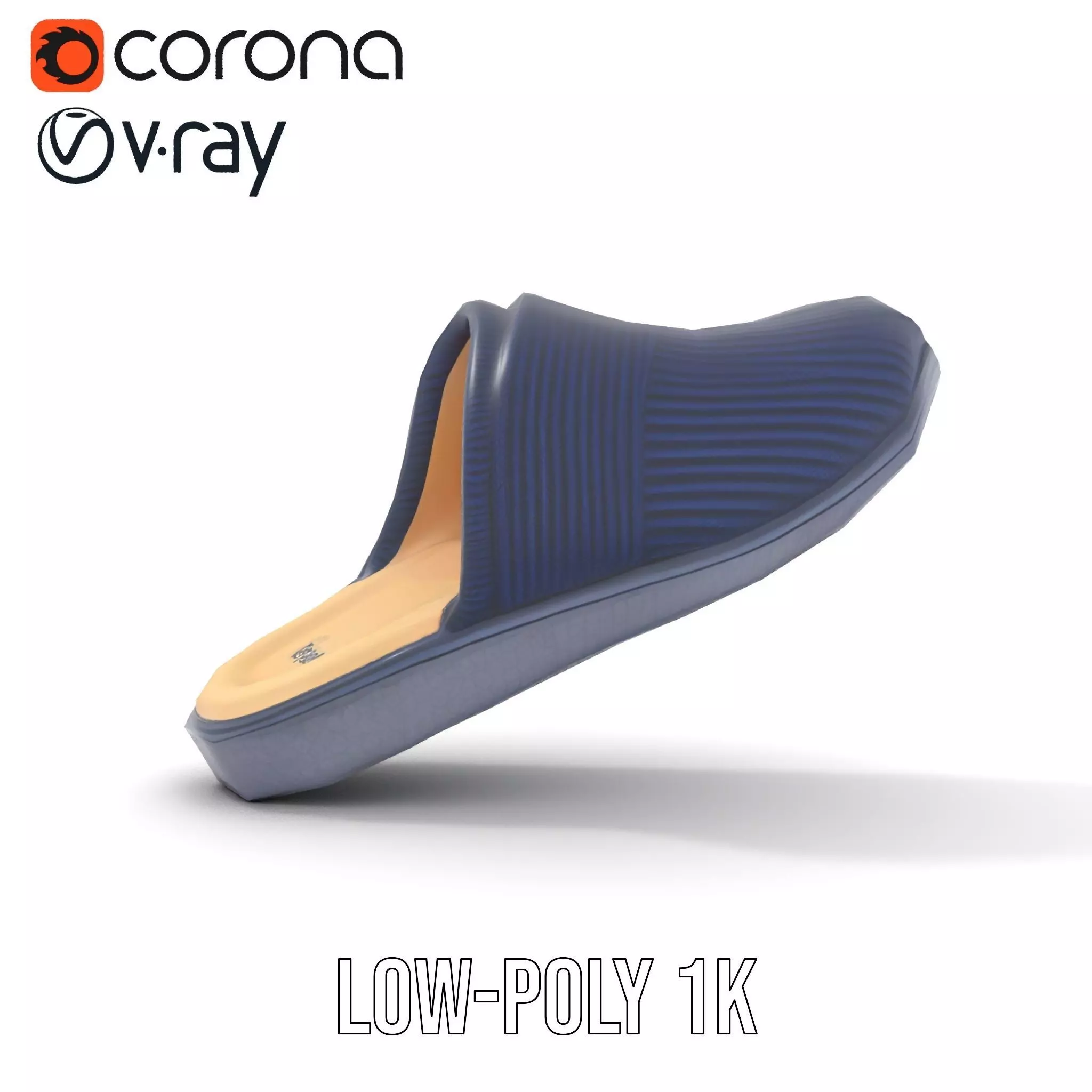 Navy Slipper Comfort model pack Low-poly 3D model_20