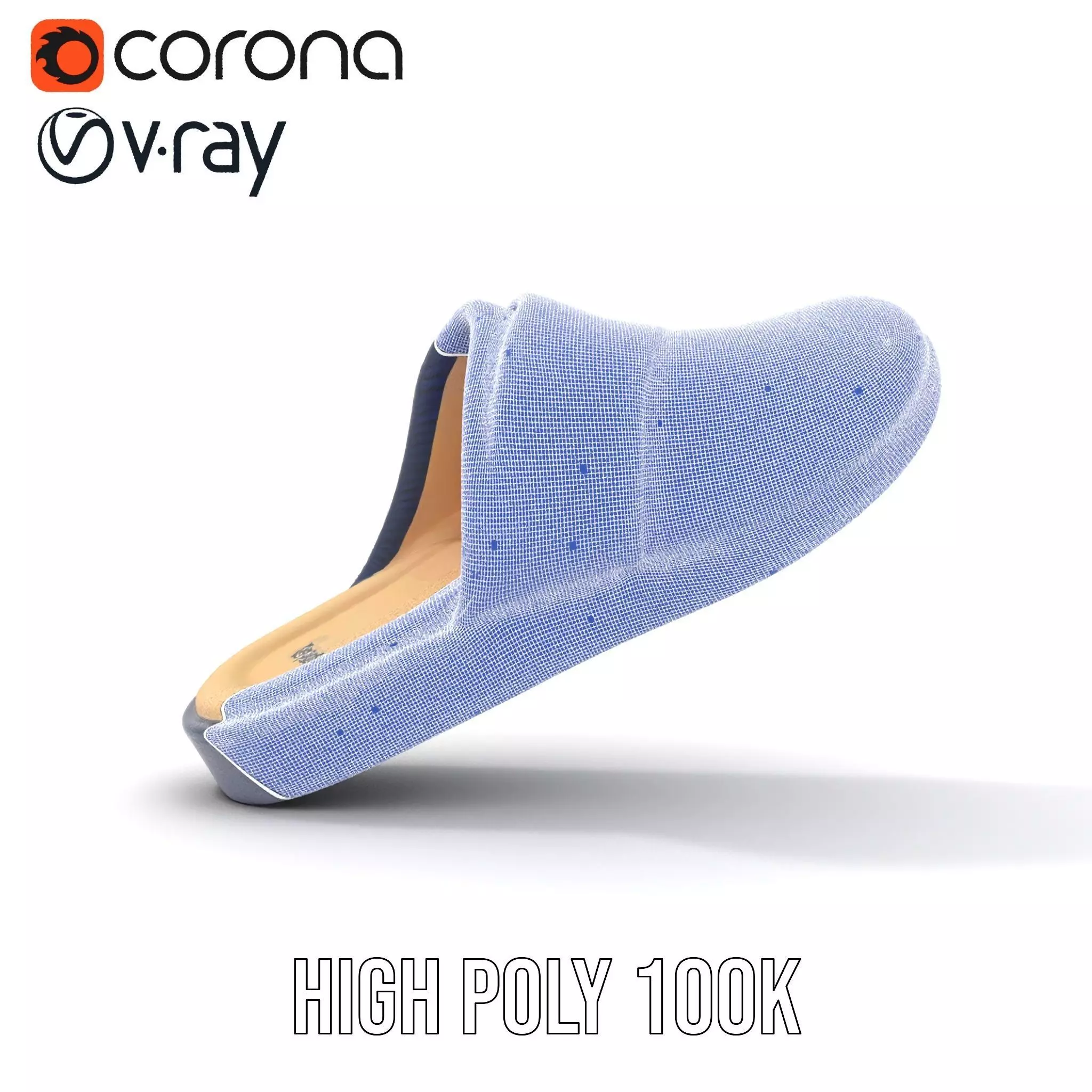 Navy Slipper Comfort model pack Low-poly 3D model_31