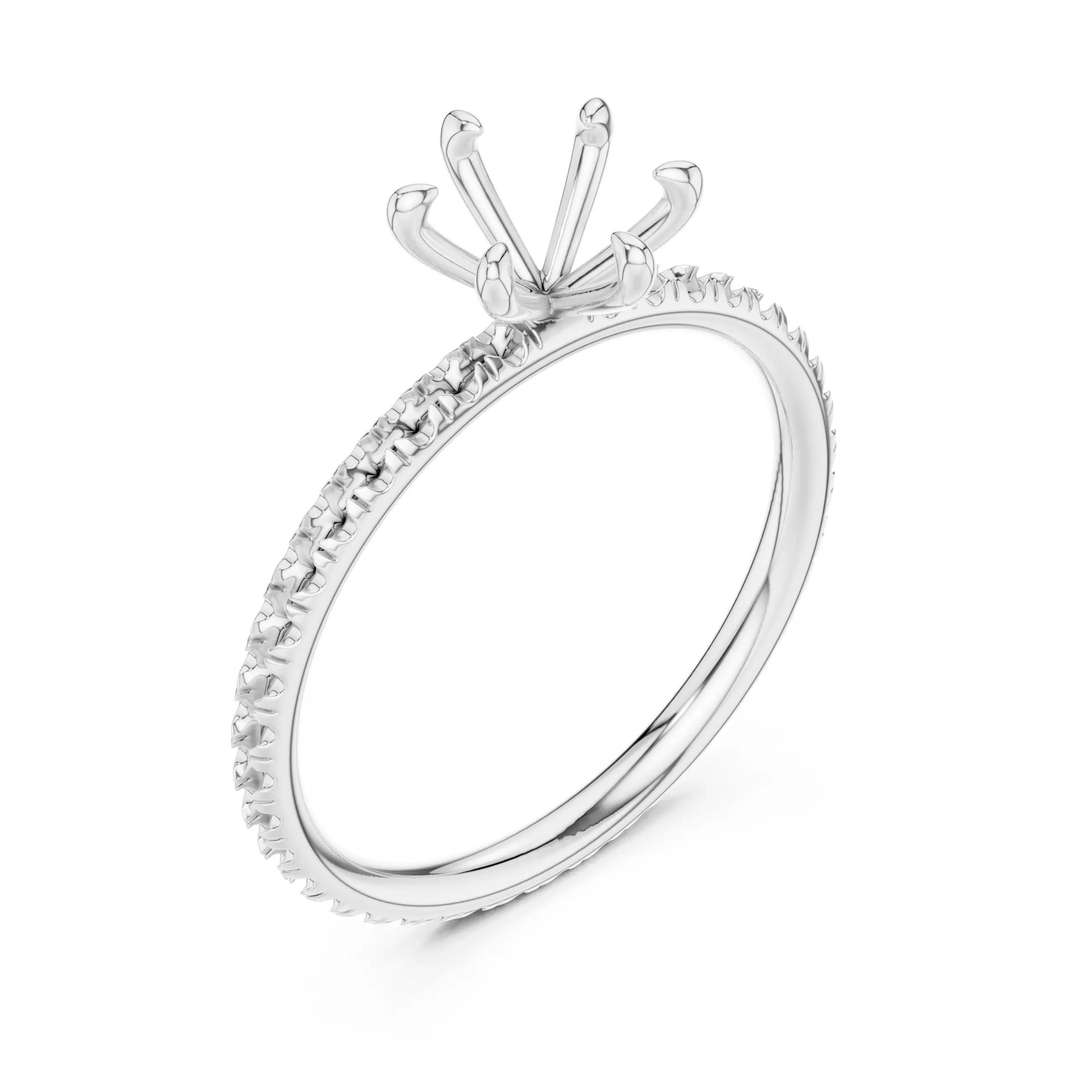 1CT Round Cut Diamond Engagement Wedding Ring 3DM STL Video 3D print model_10