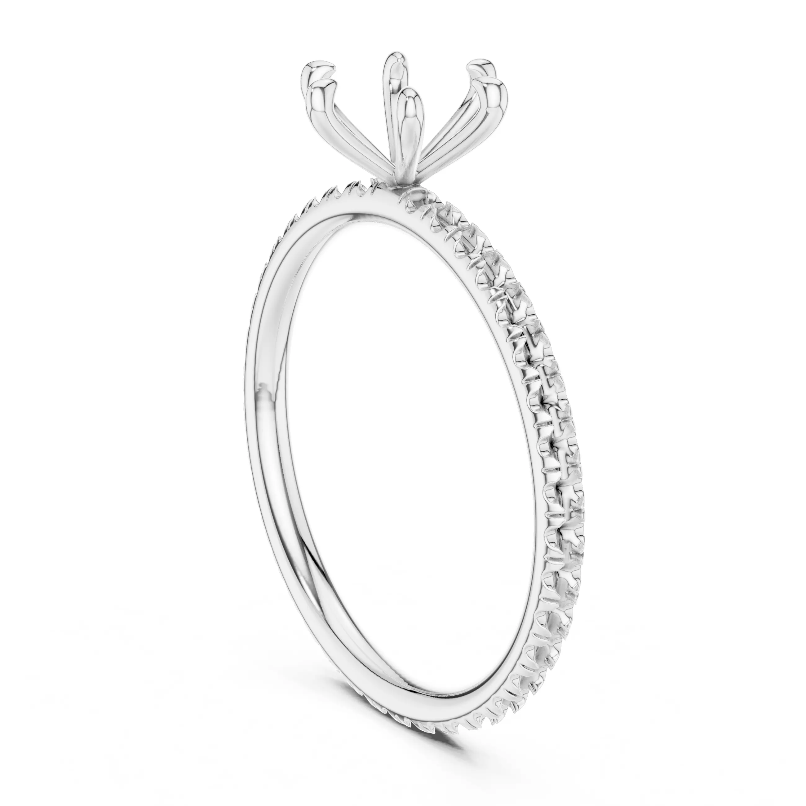 1CT Round Cut Diamond Engagement Wedding Ring 3DM STL Video 3D print model_9