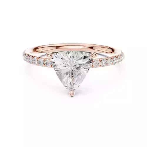 1CT Trillion Cut Diamond Engagement Wedding Ring 3DM STL Video 3D print model