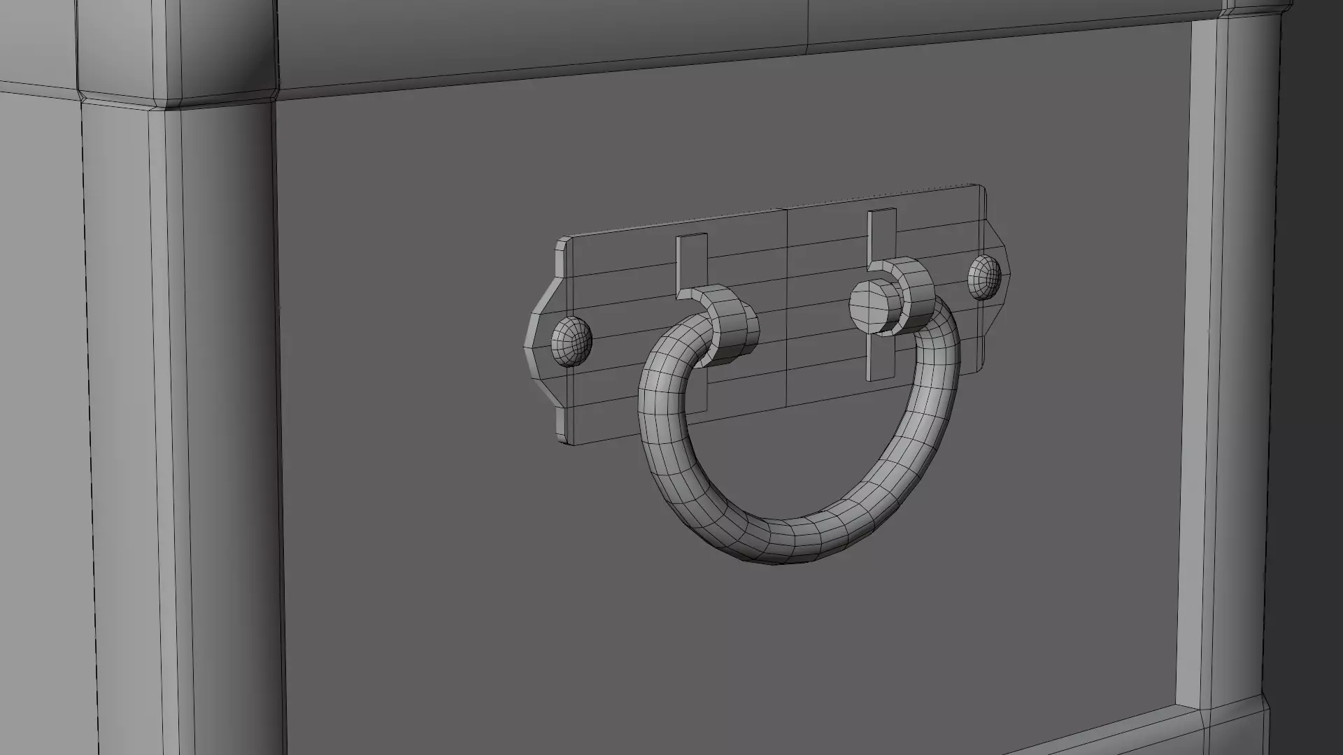 Pirate treasure chest Low-poly 3D model_11