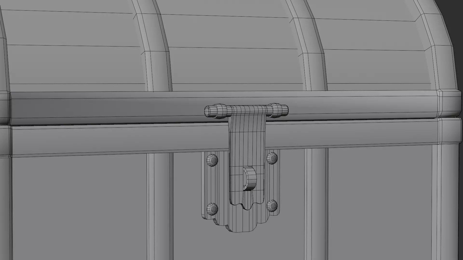 Pirate treasure chest Low-poly 3D model_12