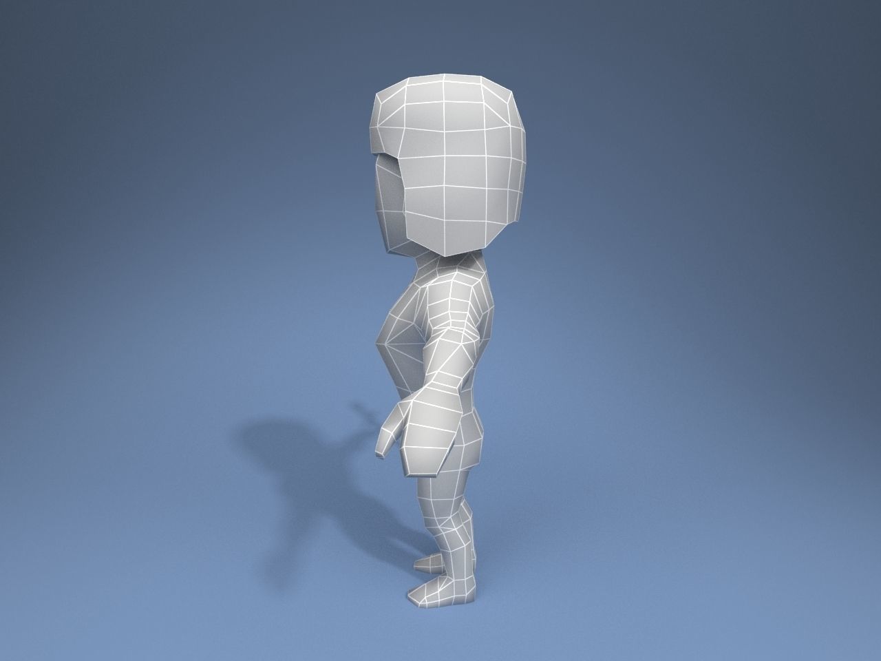 Medieval character volunteer soldier 1 Low-poly 3D model_10