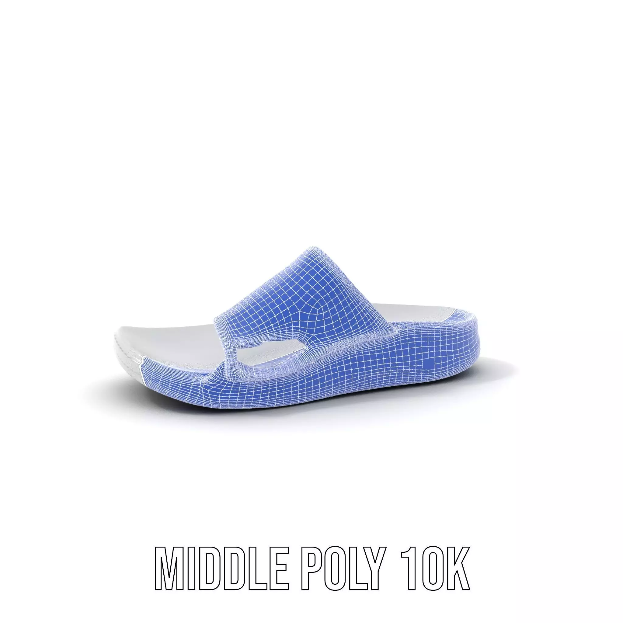 White Casual Slide Sandal model pack Low-poly 3D model_16