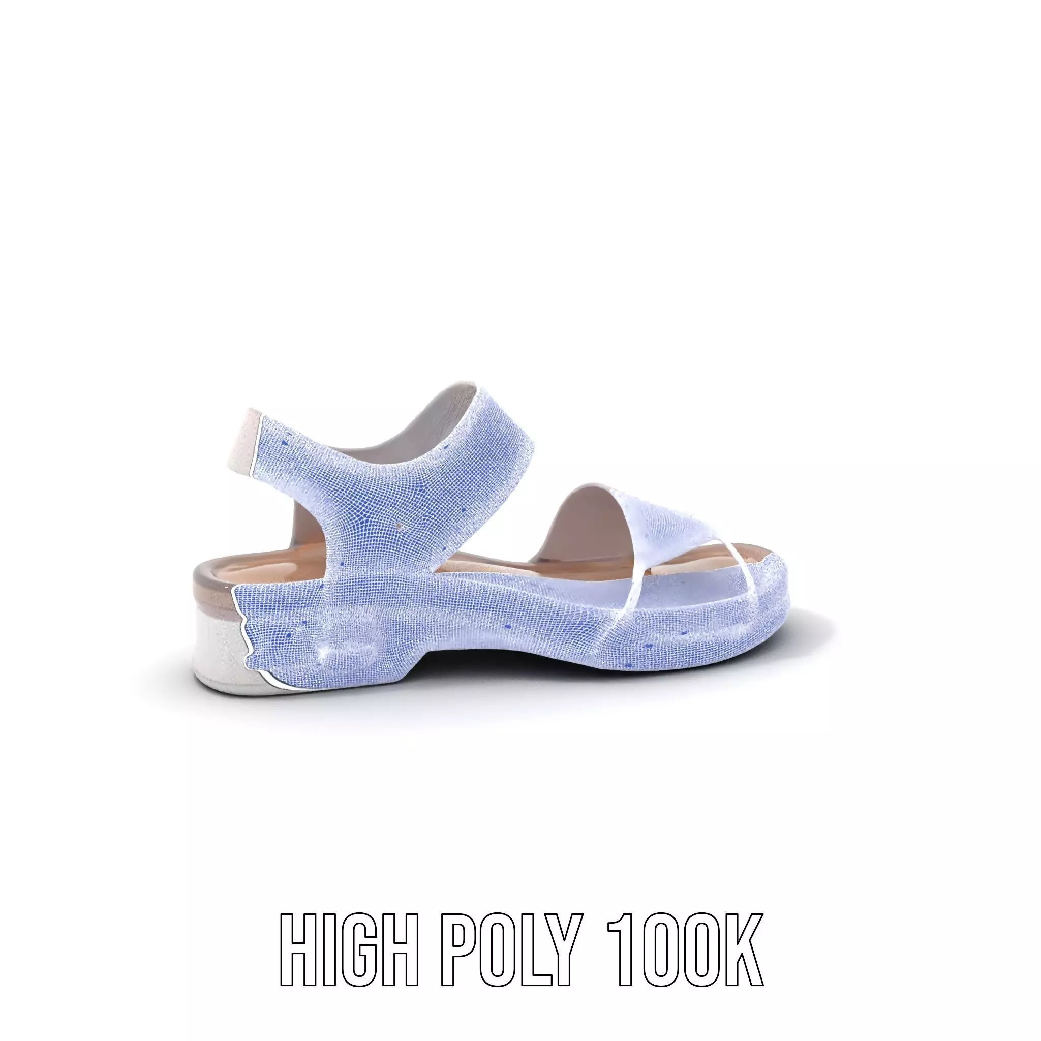Transparent Sandal model pack Low-poly 3D model_4