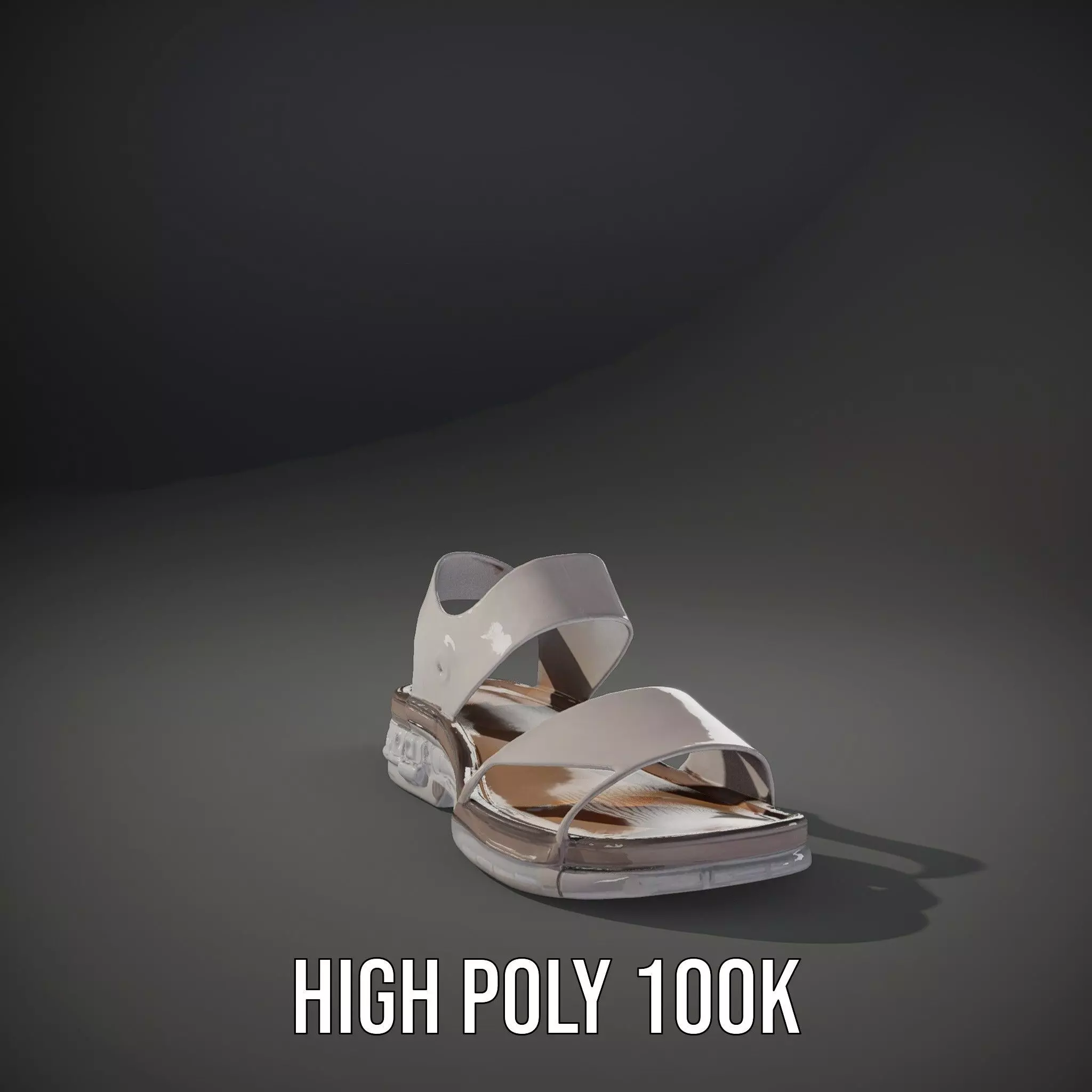 Transparent Sandal model pack Low-poly 3D model_10