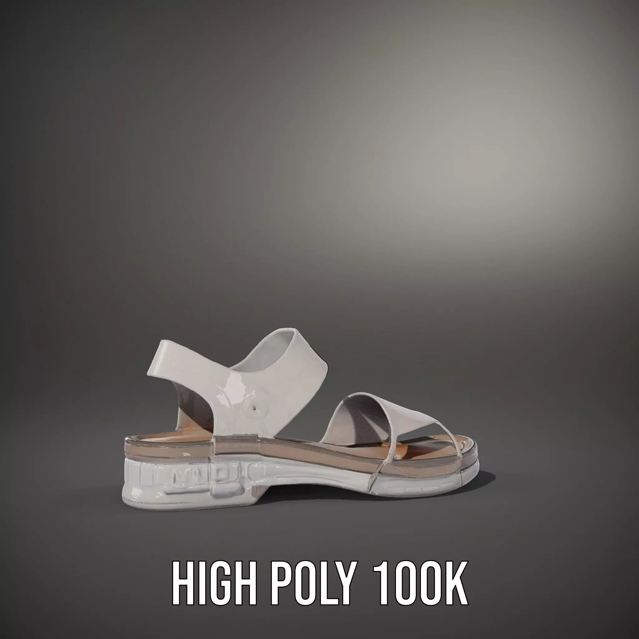 Transparent Sandal model pack Low-poly 3D model_8