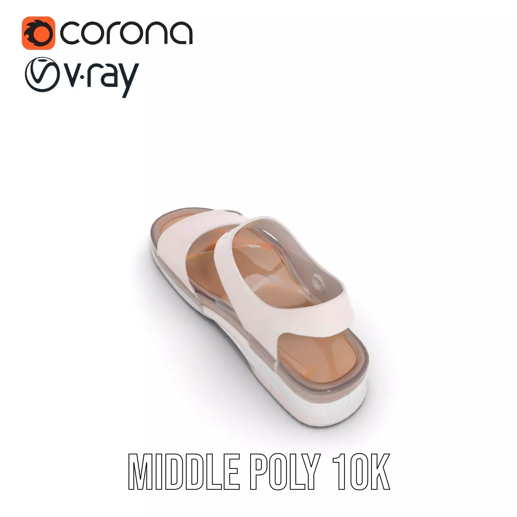 Transparent Sandal model pack Low-poly 3D model_15