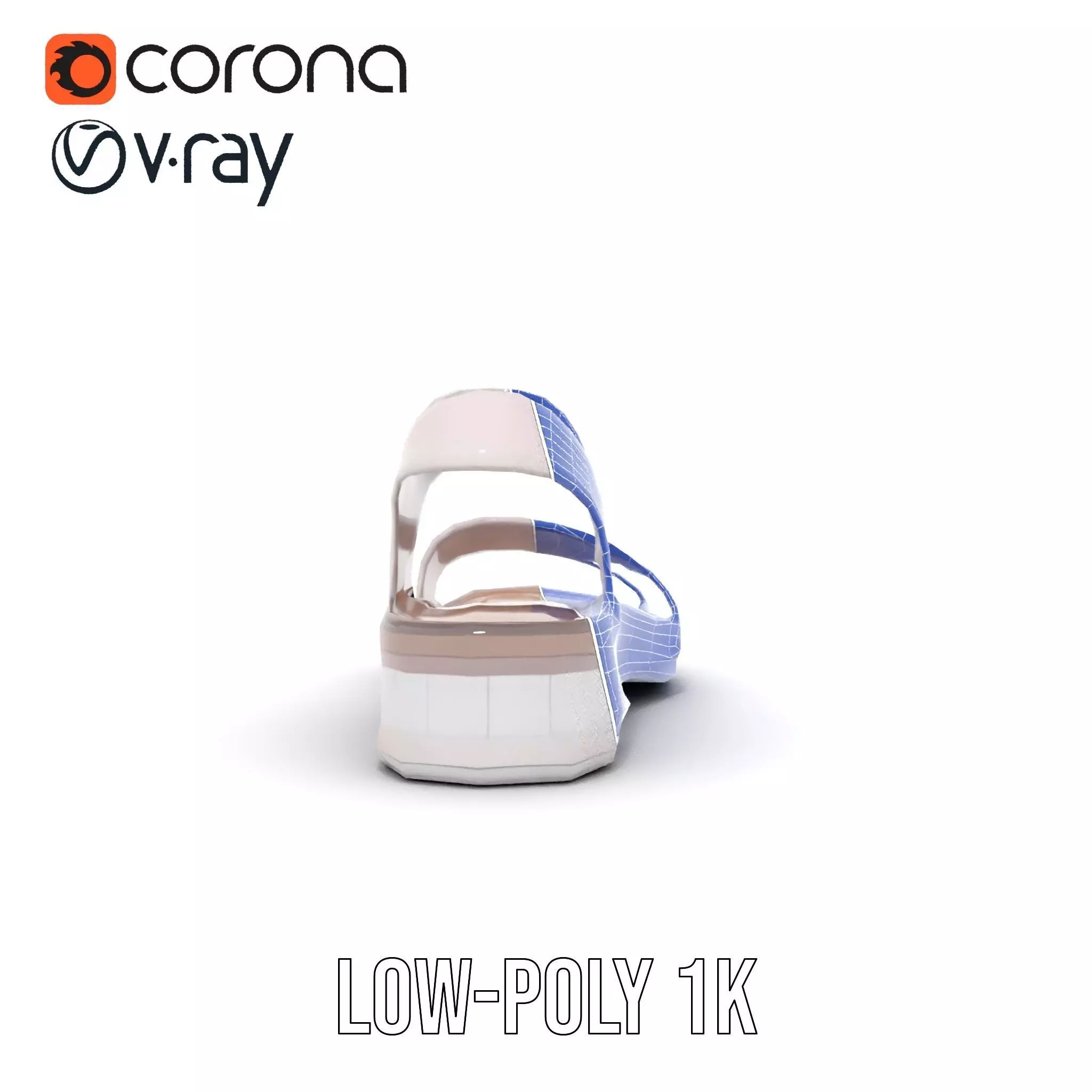 Transparent Sandal model pack Low-poly 3D model_30