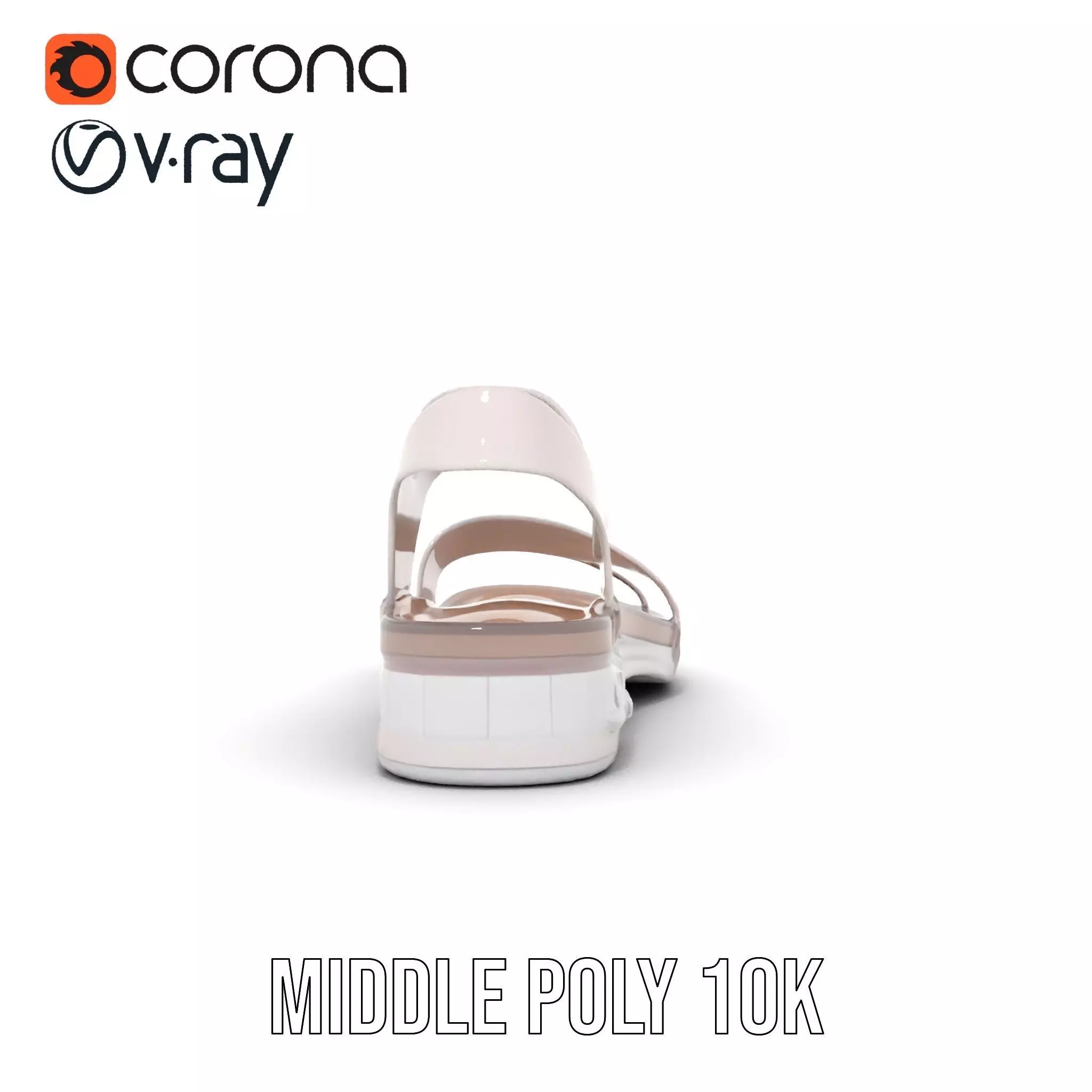 Transparent Sandal model pack Low-poly 3D model_23