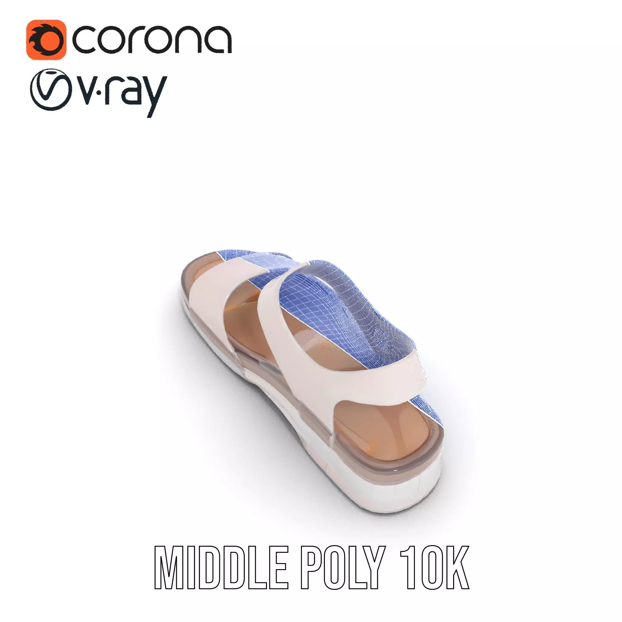 Transparent Sandal model pack Low-poly 3D model_26