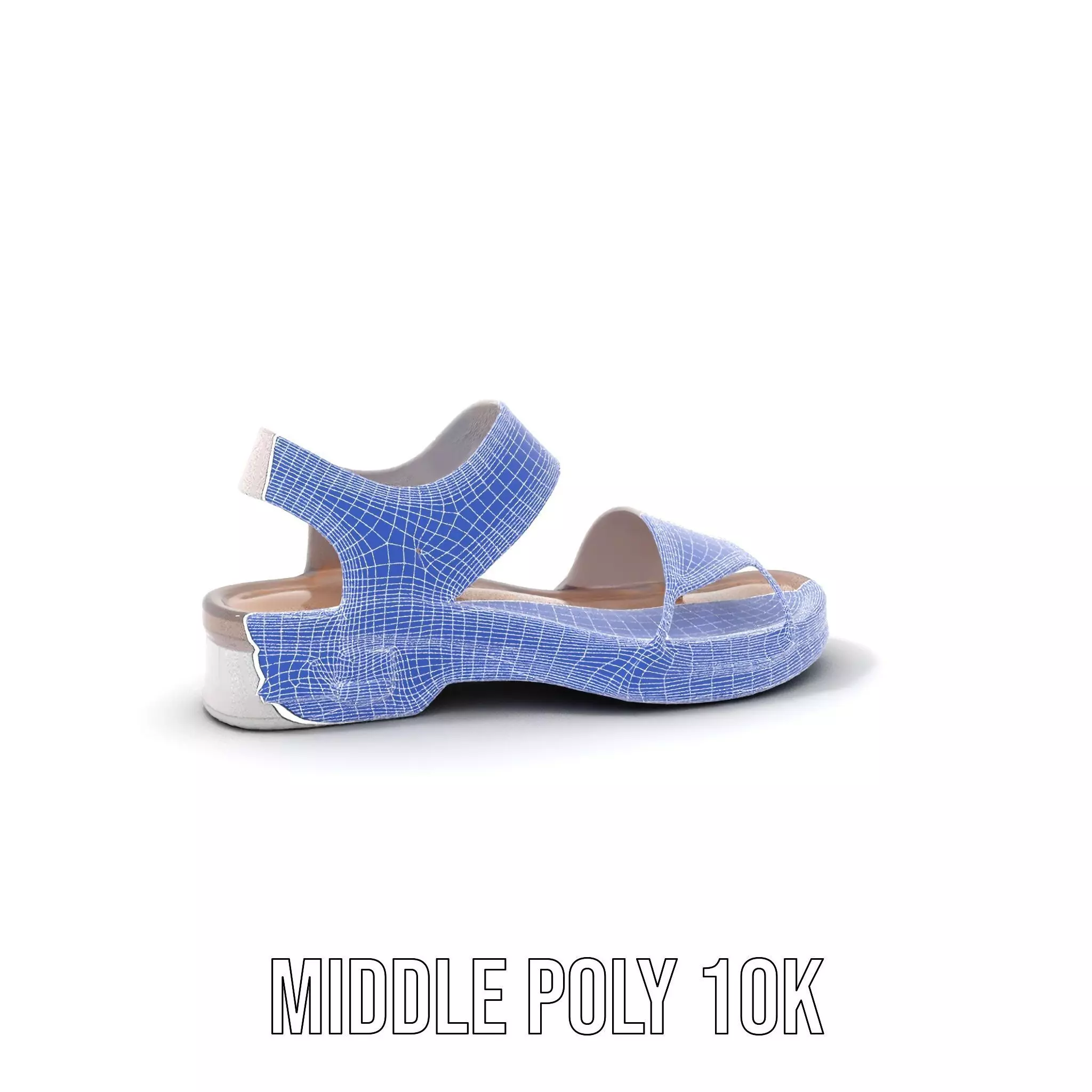Transparent Sandal model pack Low-poly 3D model_6