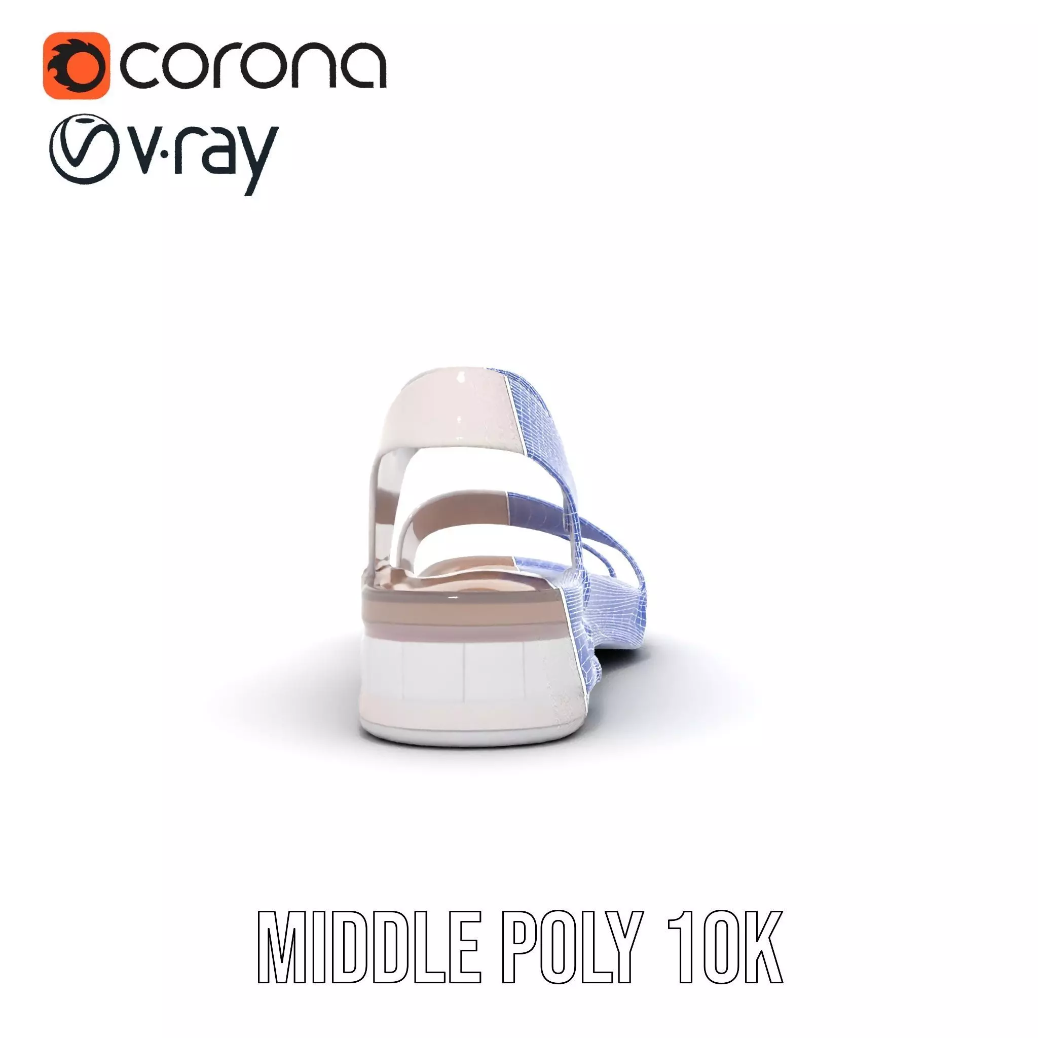 Transparent Sandal model pack Low-poly 3D model_29