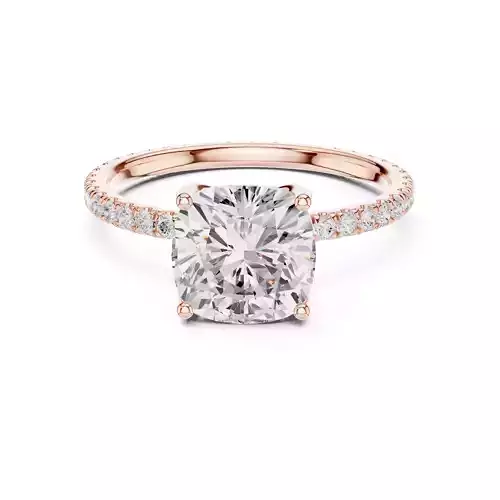 Cushion Cut Diamond Engagement Wedding Ring 3DM STL Video