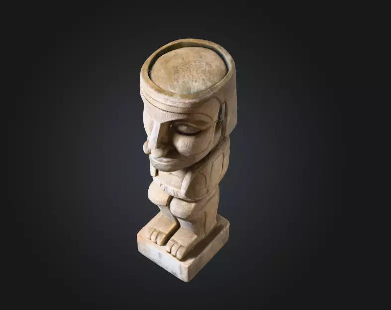 Majestic Stone Guardian Low-poly 3D model_3