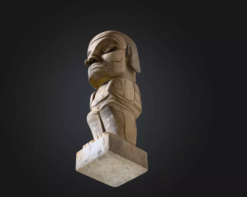 Majestic Stone Guardian Low-poly 3D model_4