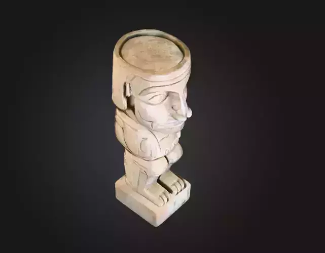 Majestic Stone Guardian Low-poly 3D model