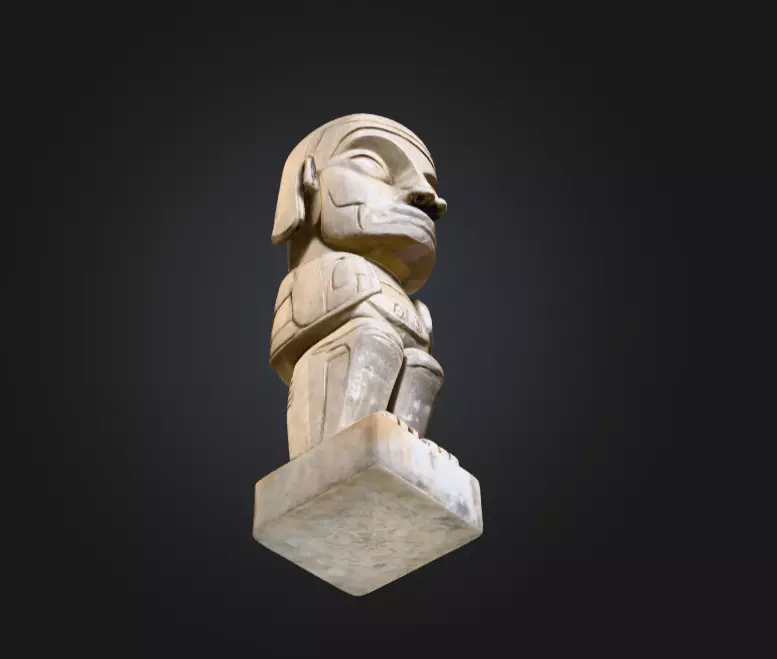 Majestic Stone Guardian Low-poly 3D model_12
