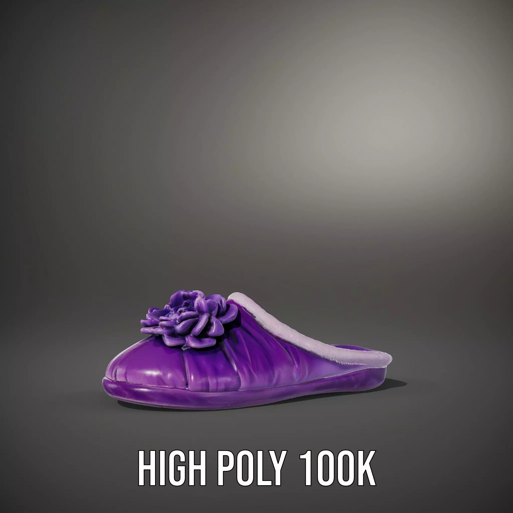 Purple Velvet Slipper model pack Low-poly 3D model_8
