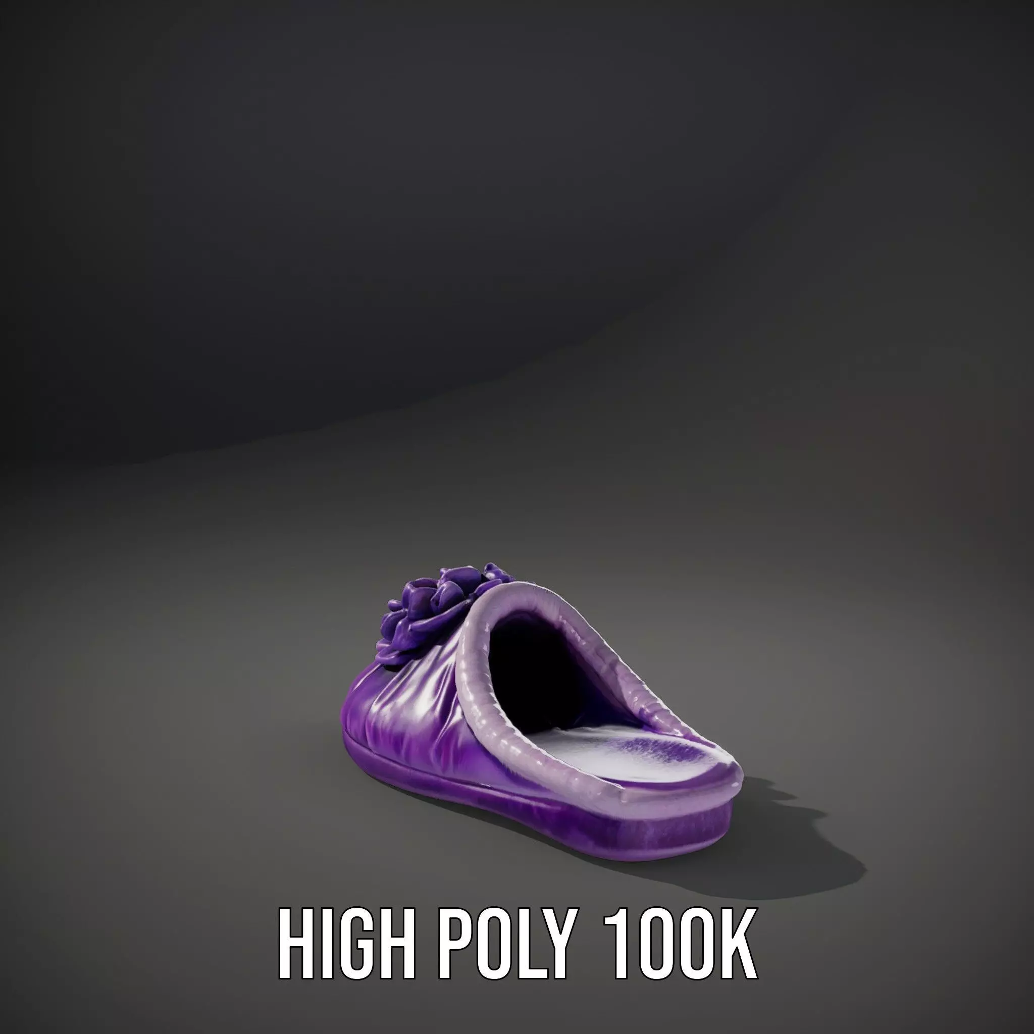 Purple Velvet Slipper model pack Low-poly 3D model_10