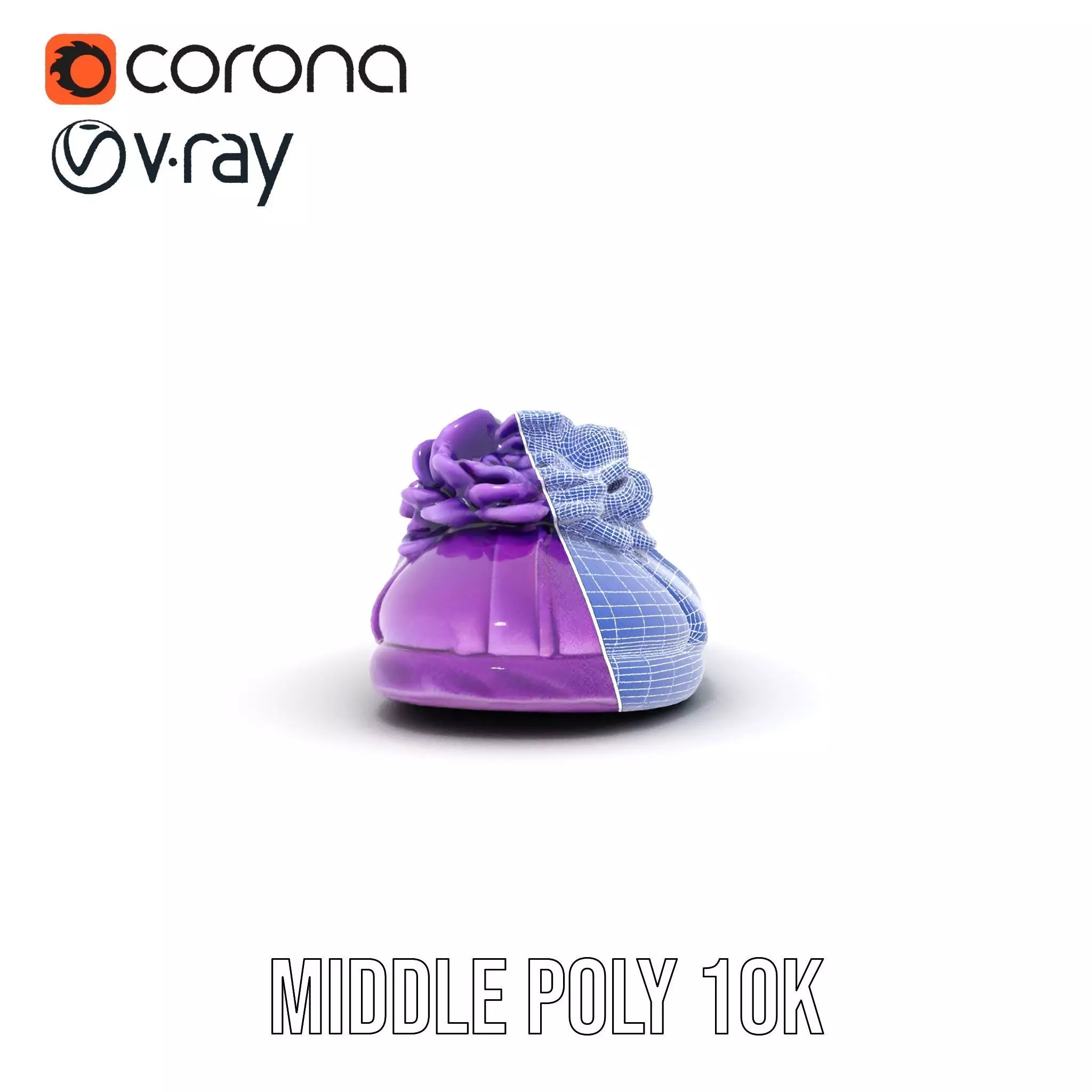 Purple Velvet Slipper model pack Low-poly 3D model_26