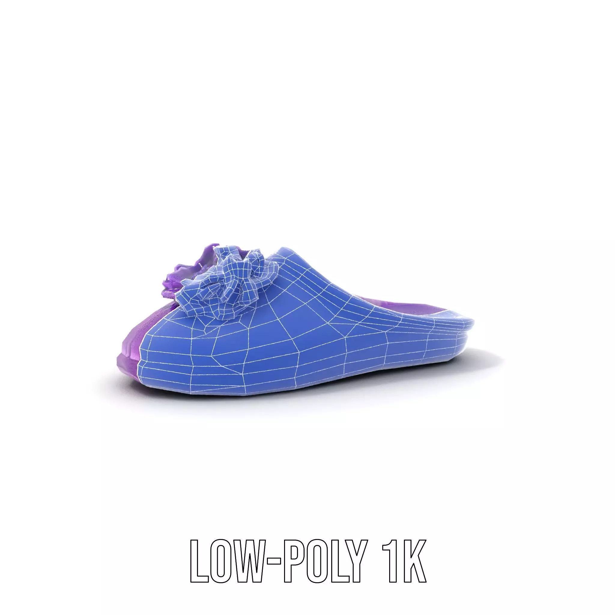 Purple Velvet Slipper model pack Low-poly 3D model_7