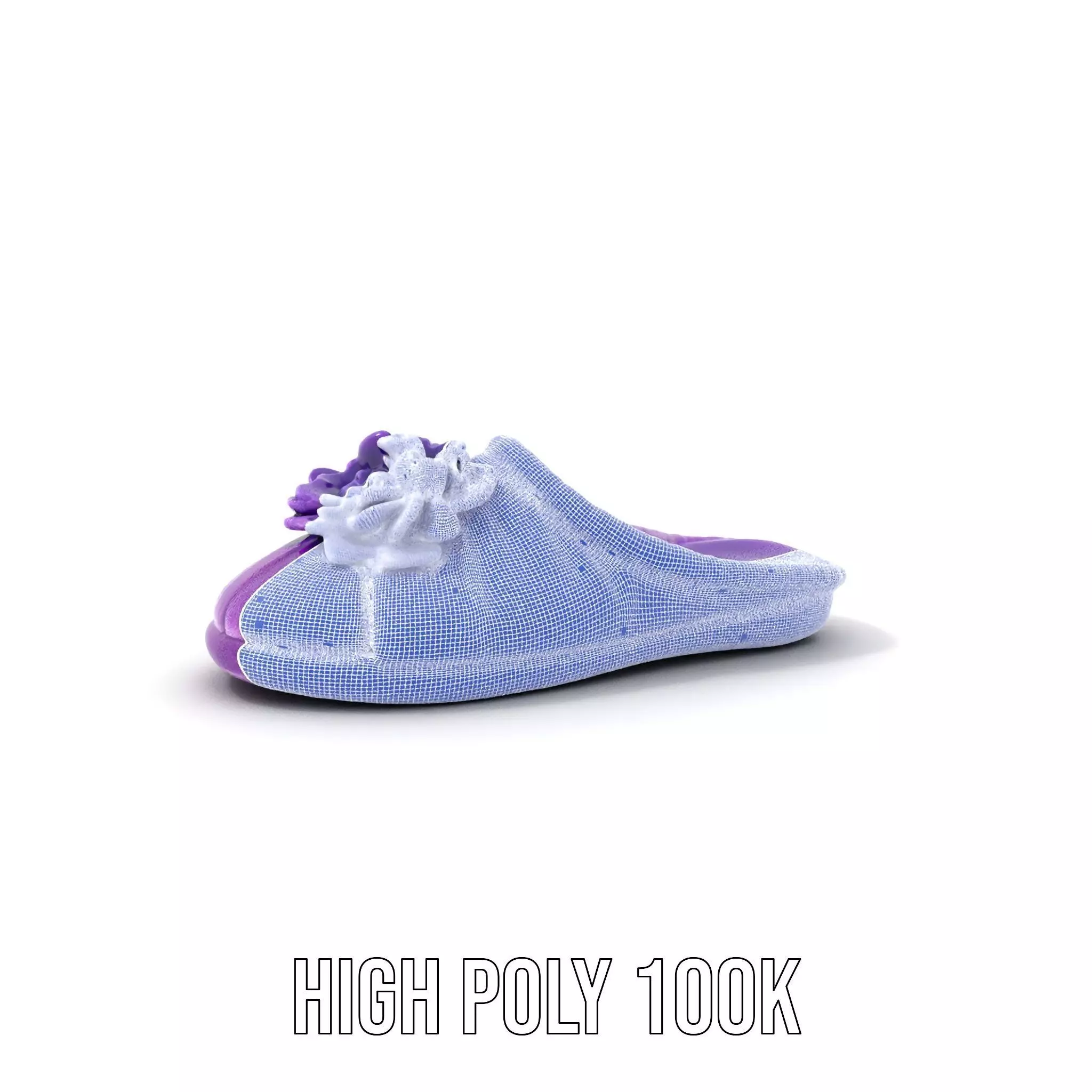 Purple Velvet Slipper model pack Low-poly 3D model_4