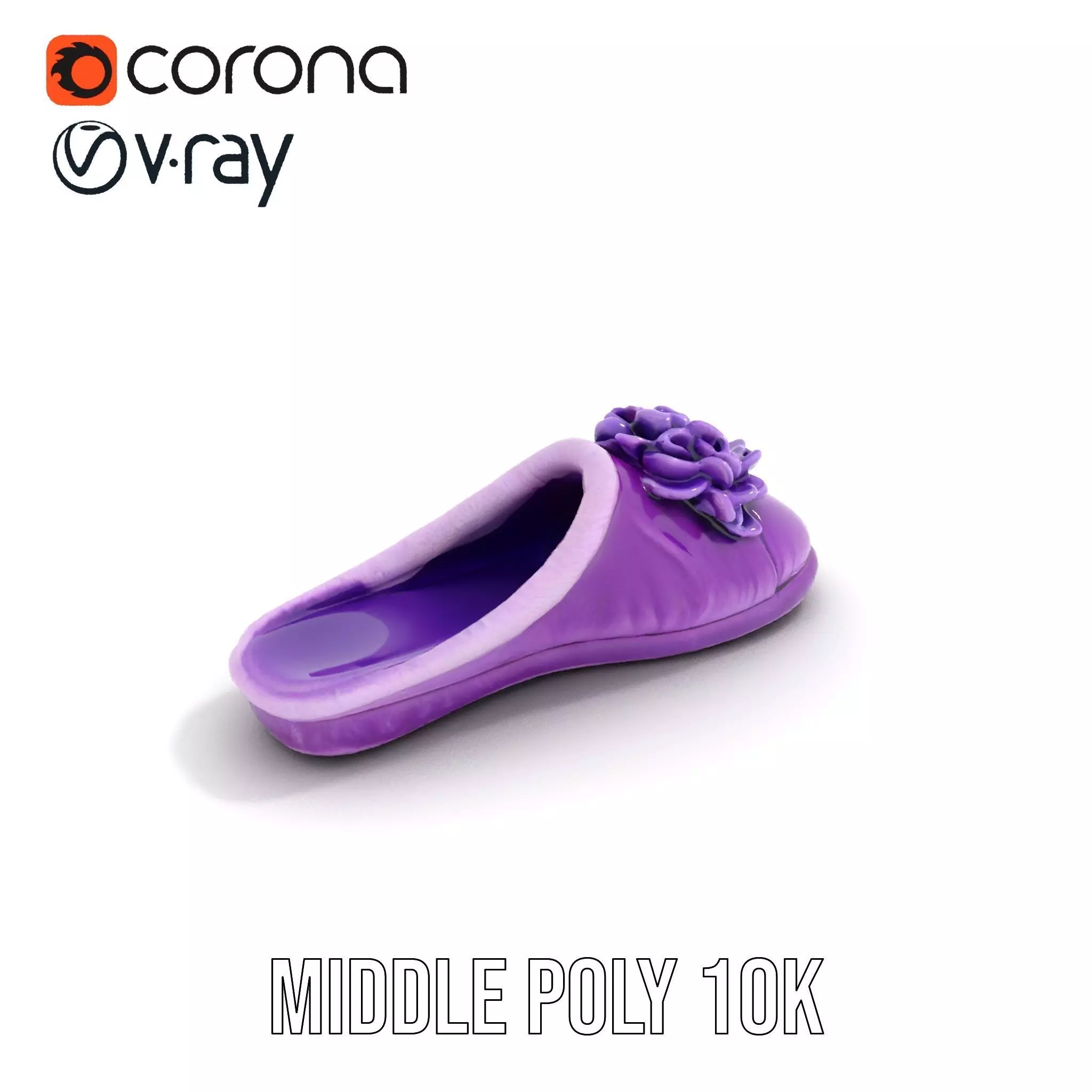 Purple Velvet Slipper model pack Low-poly 3D model_20