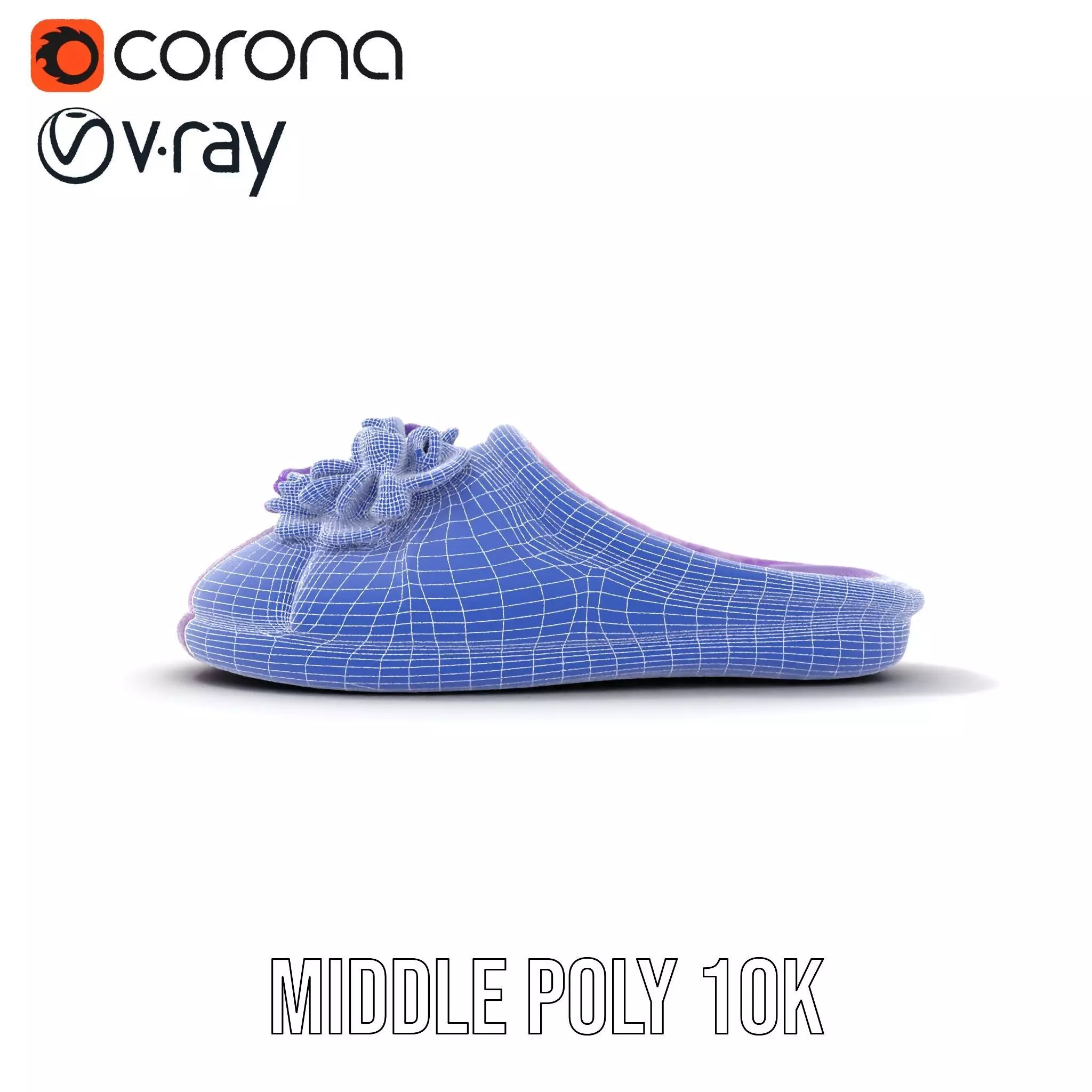 Purple Velvet Slipper model pack Low-poly 3D model_29