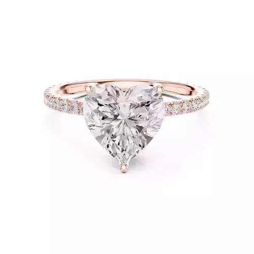 Heart Cut Diamond Engagement Wedding Ring 3DM STL Video
