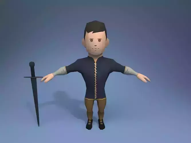 Medieval character volunteer soldier 2