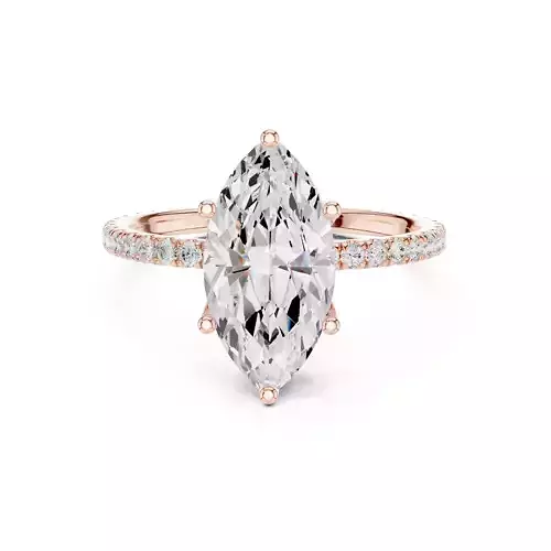 Marquise Cut Diamond Engagement Wedding Ring 3DM STL Video