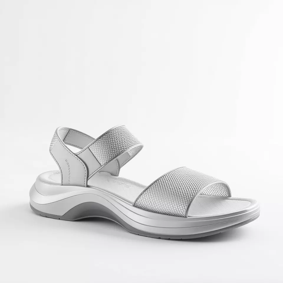 Silver Strappy Sandal model pack Low-poly 3D model_2