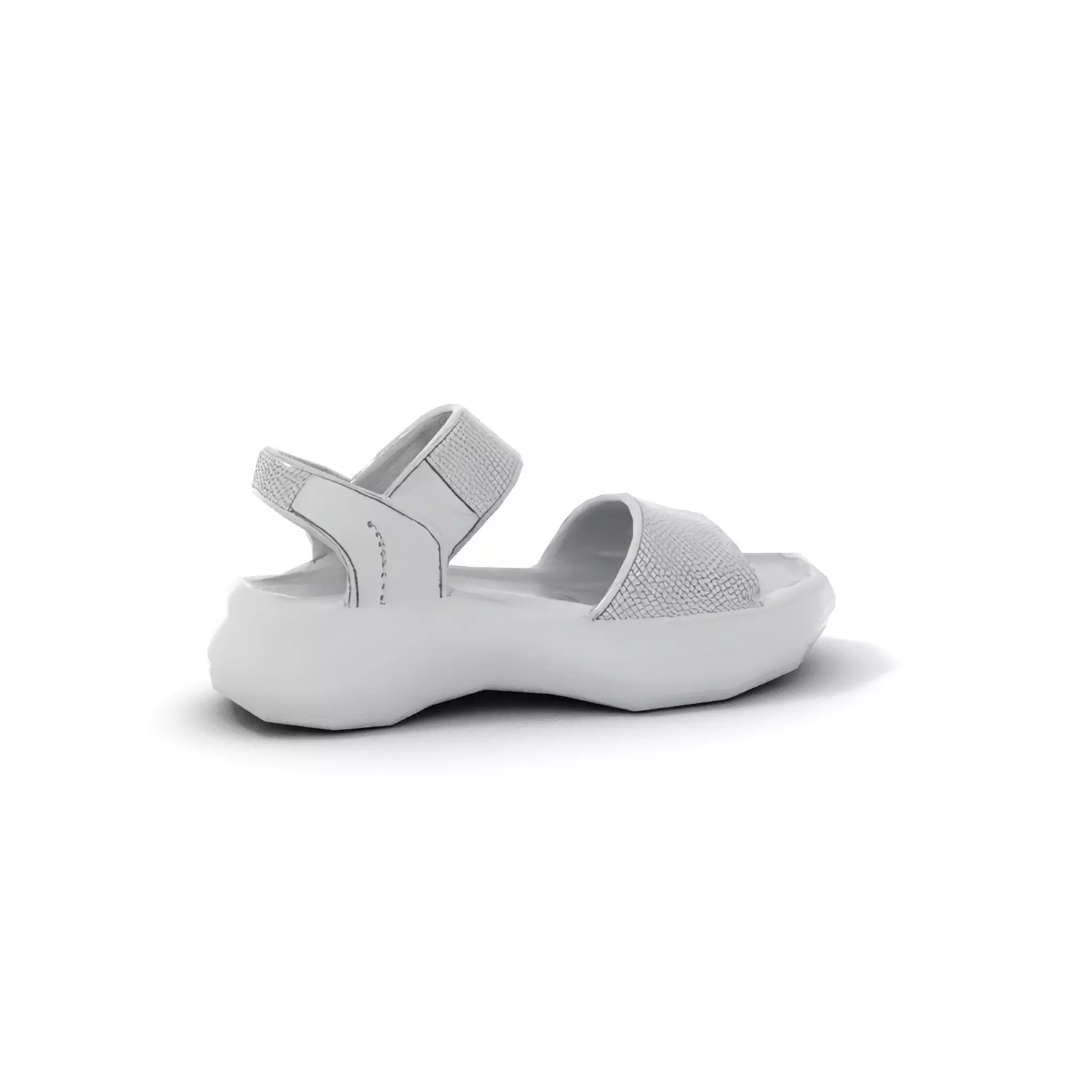 Silver Strappy Sandal model pack Low-poly 3D model_27