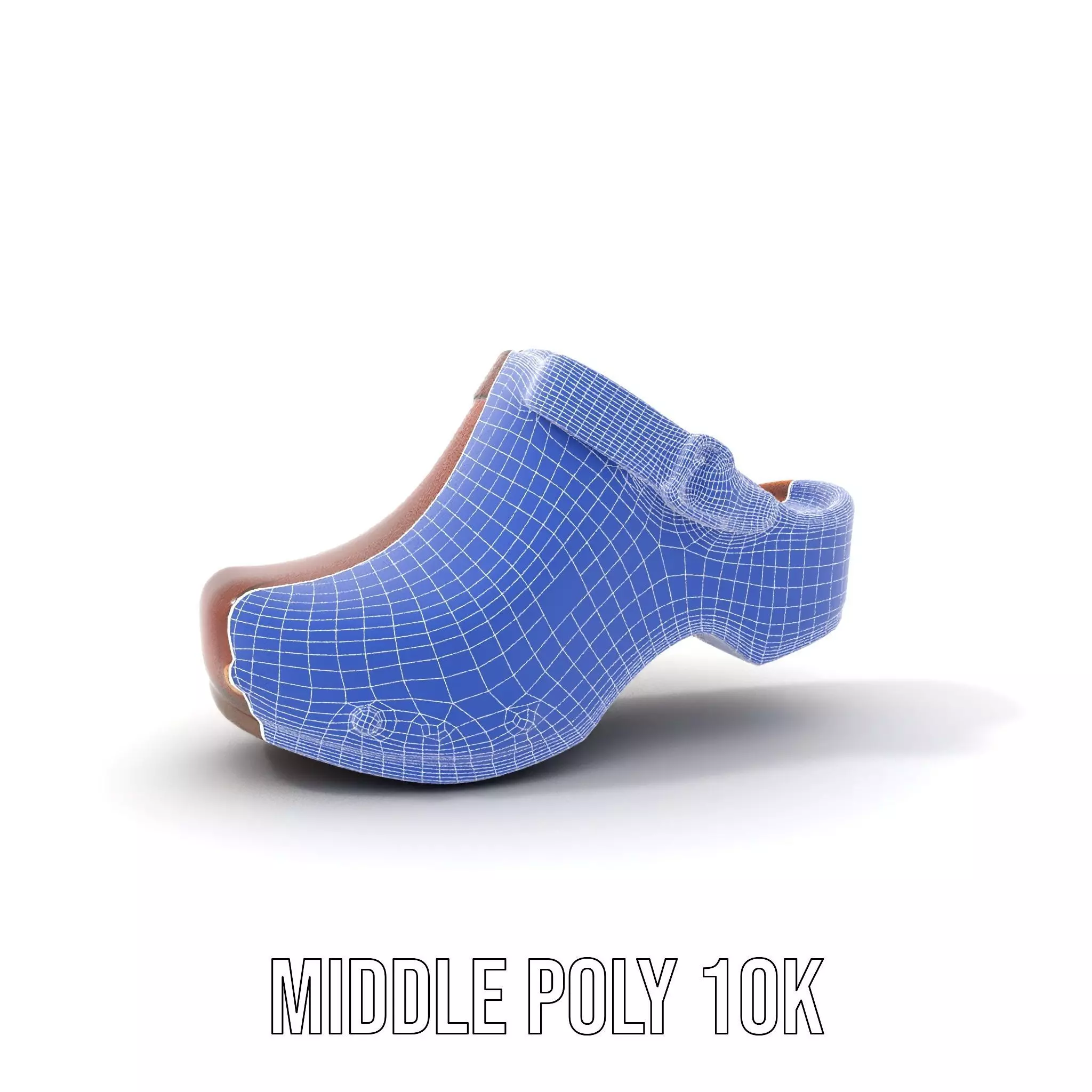 Classic Brown Clog model pack Low-poly 3D model_5