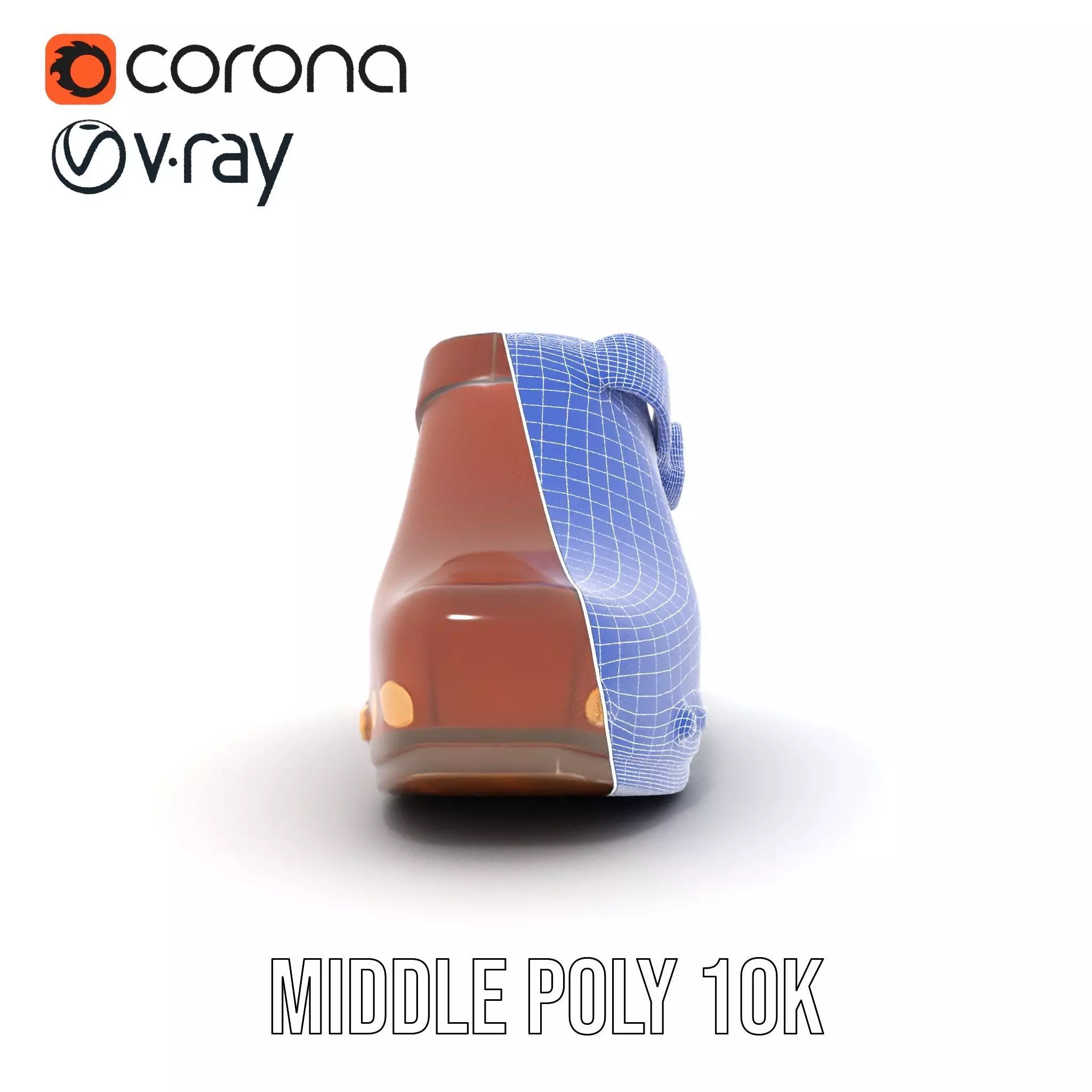 Classic Brown Clog model pack Low-poly 3D model_29