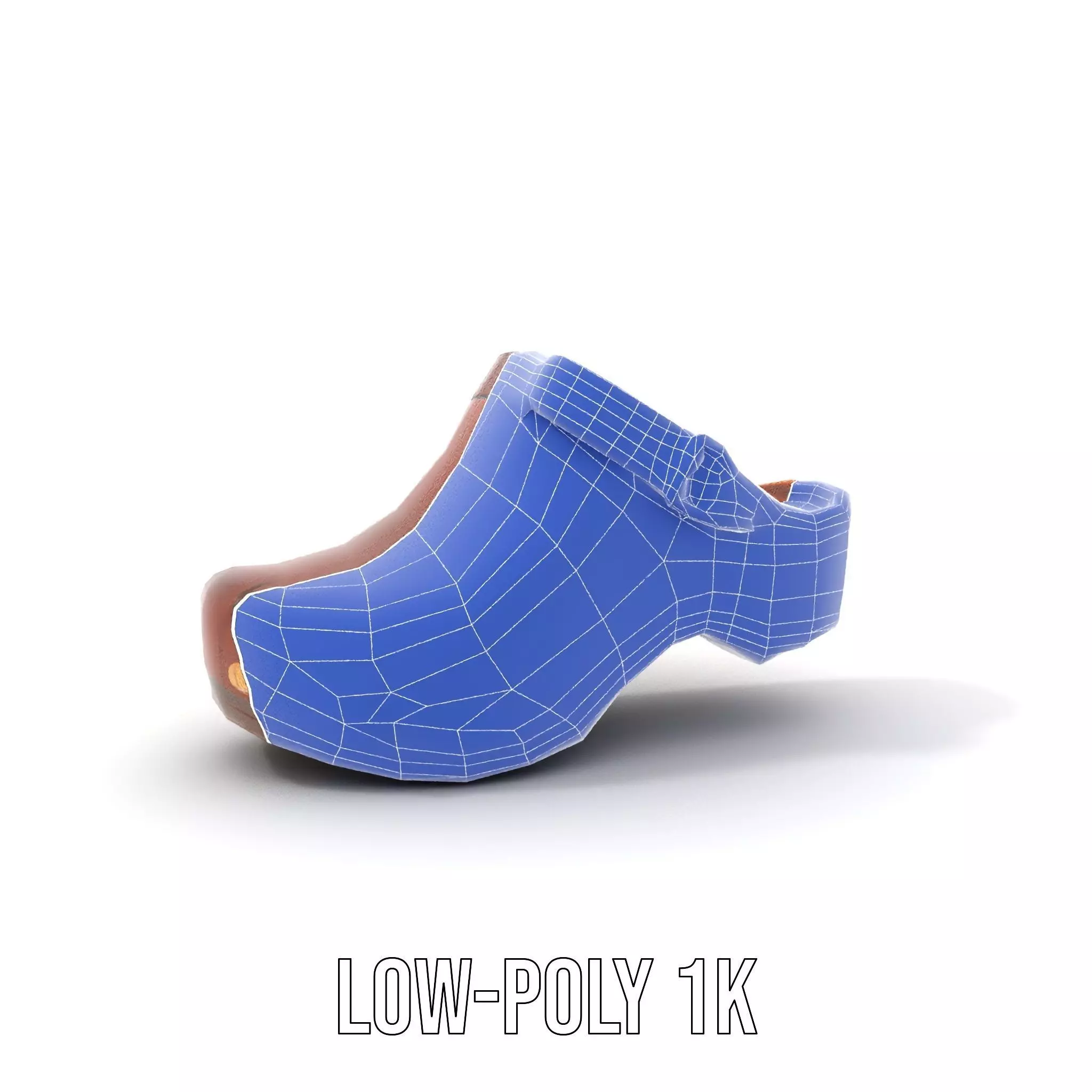 Classic Brown Clog model pack Low-poly 3D model_18