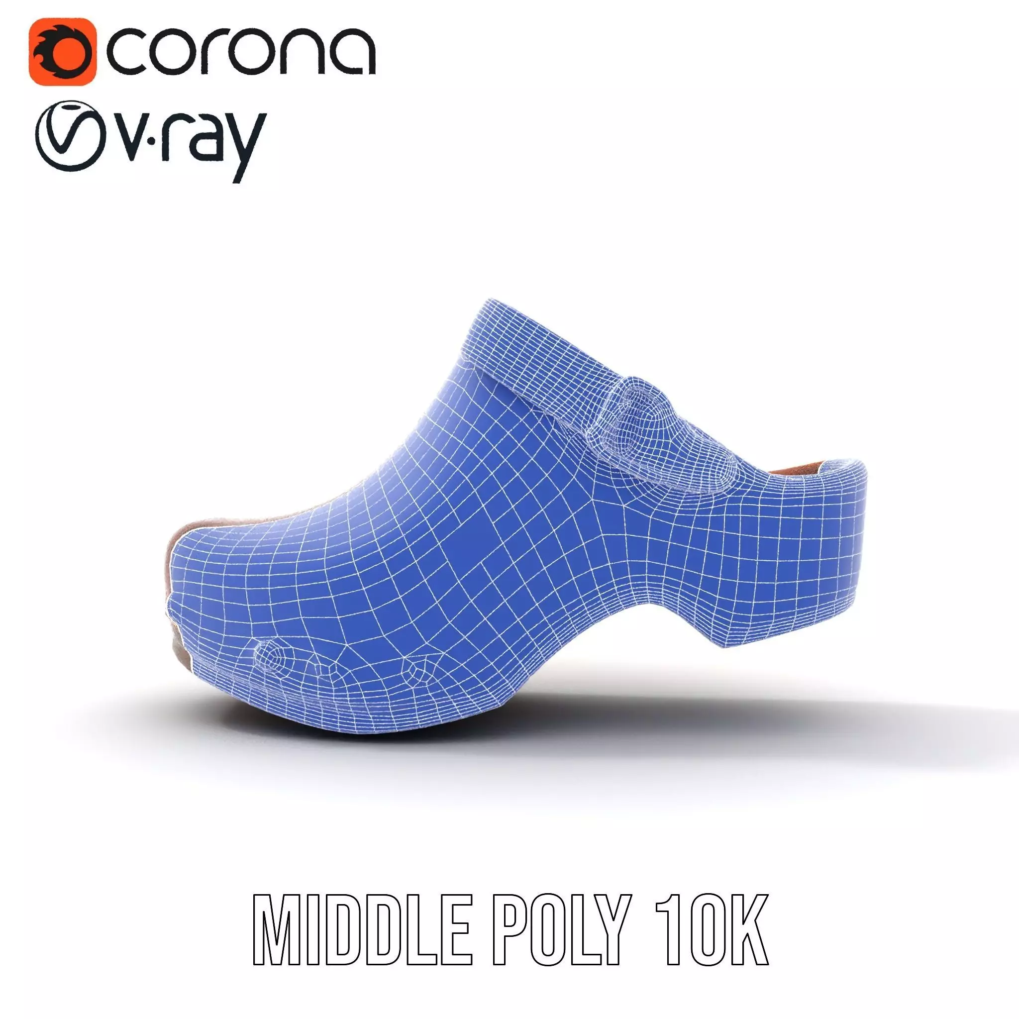 Classic Brown Clog model pack Low-poly 3D model_17