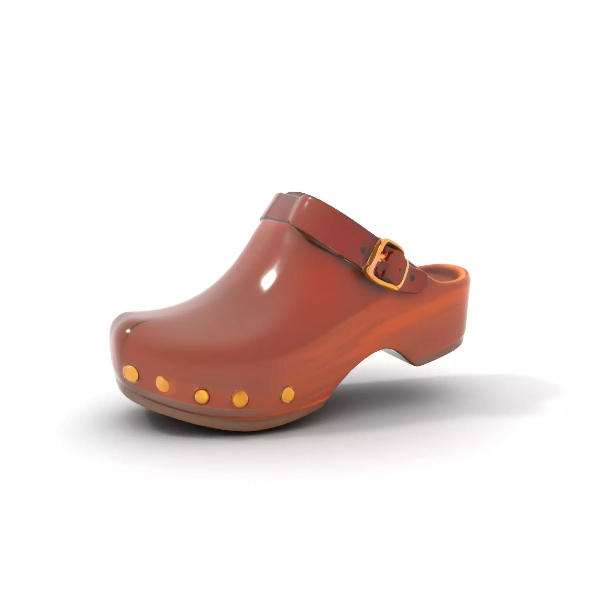 Classic Brown Clog model pack Low-poly 3D model_0