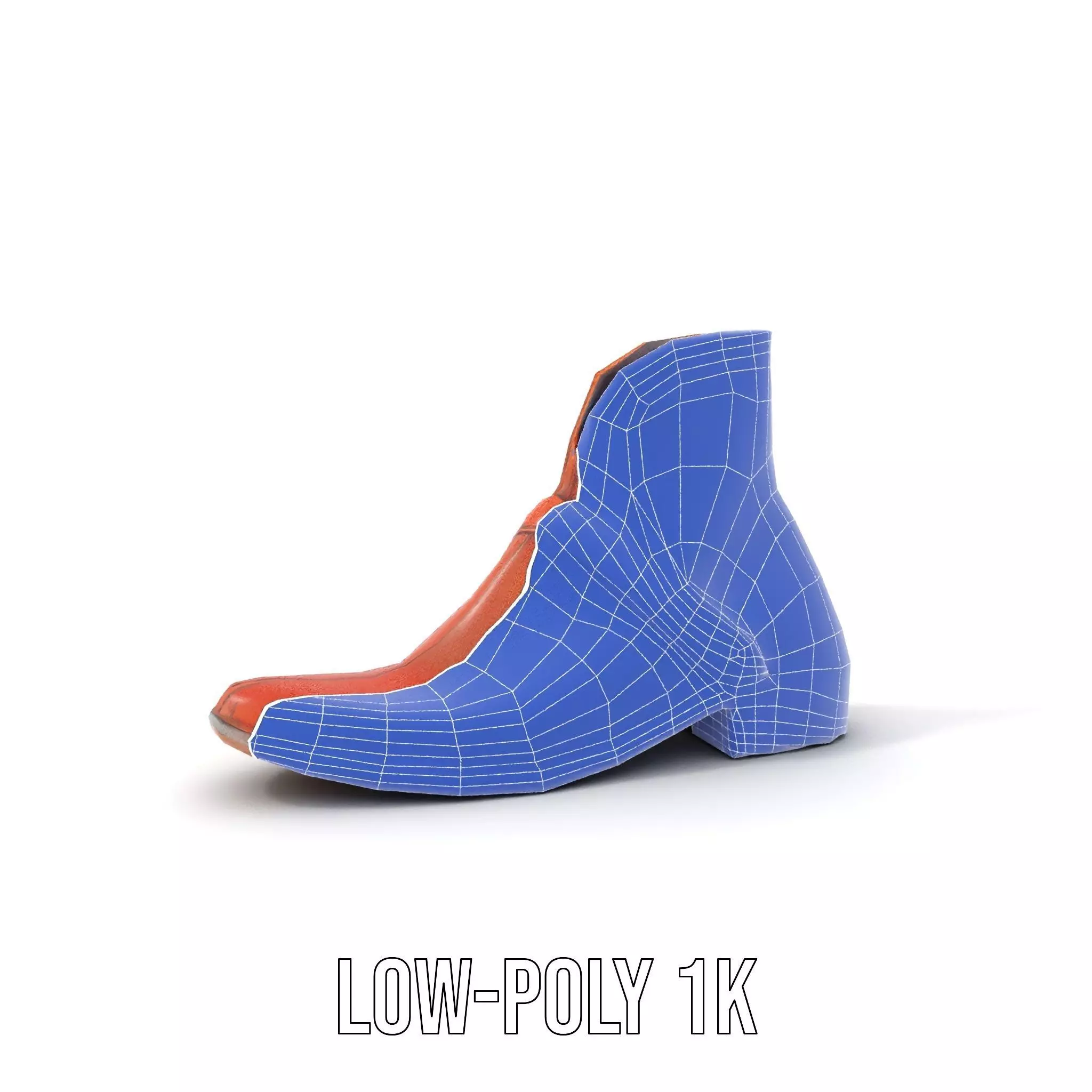 Classic Brown Leather Boot model pack Low-poly 3D model_25